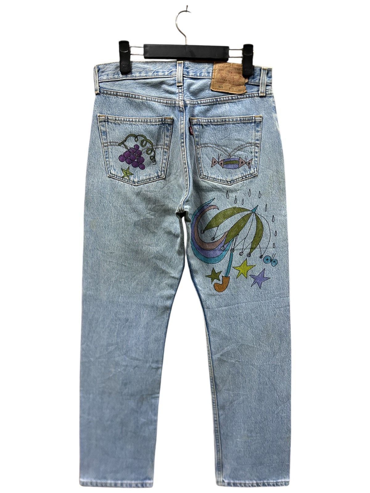 Levi's × Levi's Vintage Clothing Vintage Levi’s 501 Custom Aditi Art Overprint Jeans Size 30" / US 8 / IT 44 - 12 Thumbnail