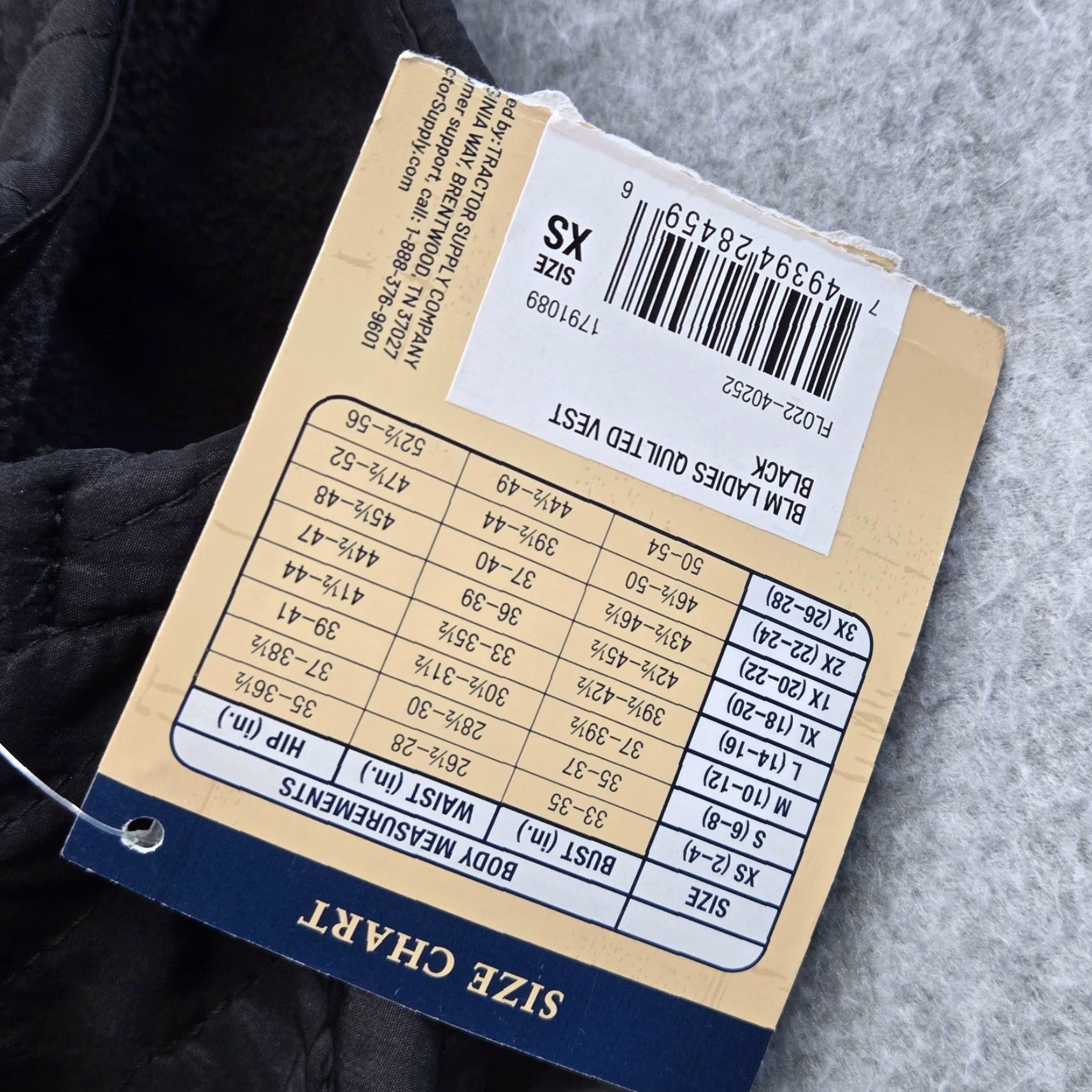 The Mountain VINTAGE Blue Mountain Vest Womens XS Black Quilted Fleece Mid-Length Full Zip Pockets Size XS / US 0-2 / IT 36-38 - 7 Thumbnail