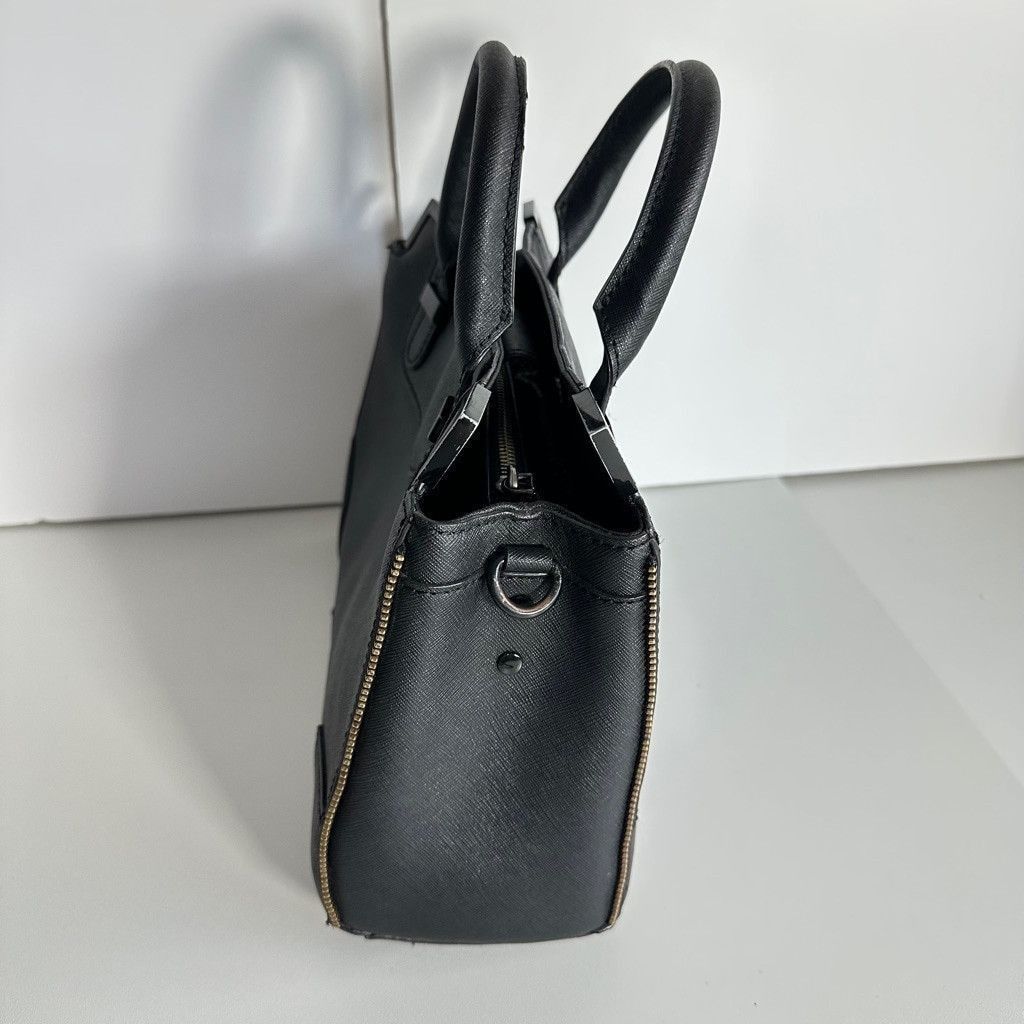 Rebecca Minkoff Rebecca Minkoff Saffiano Leather Black Satchel Crossbody Bag Size ONE SIZE - 6 Thumbnail