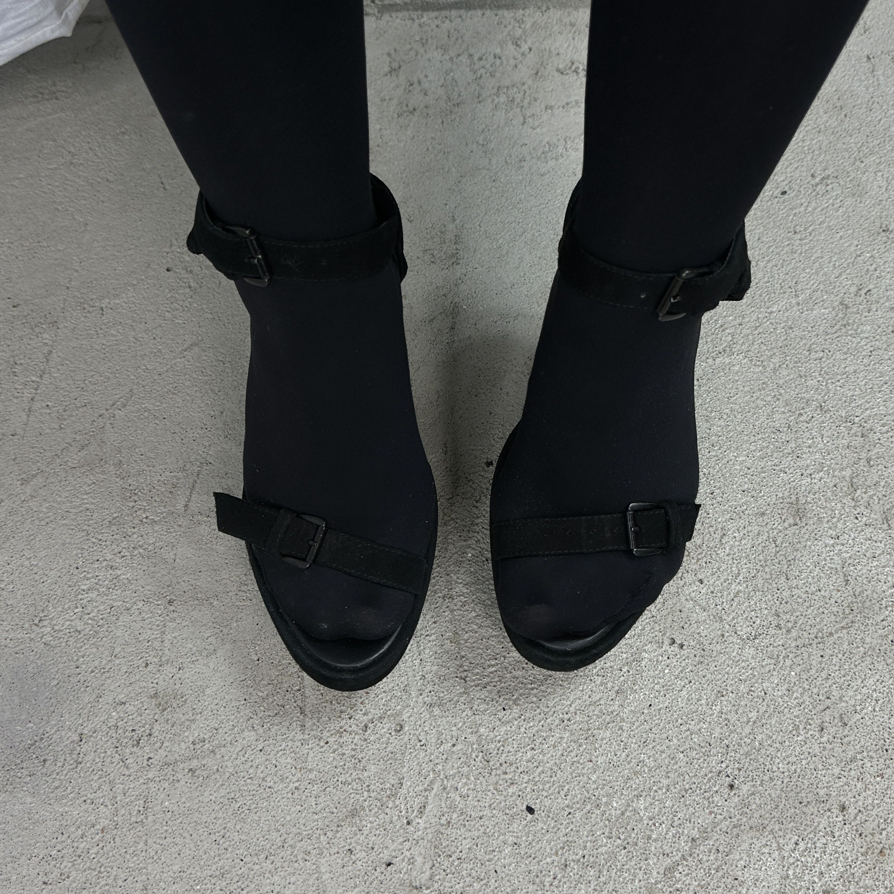 Ann Demeulemeester × Vintage Vintage Avant Garde Leather Wedge Suede Sandals Size US 8 / IT 38 - 2 Thumbnail