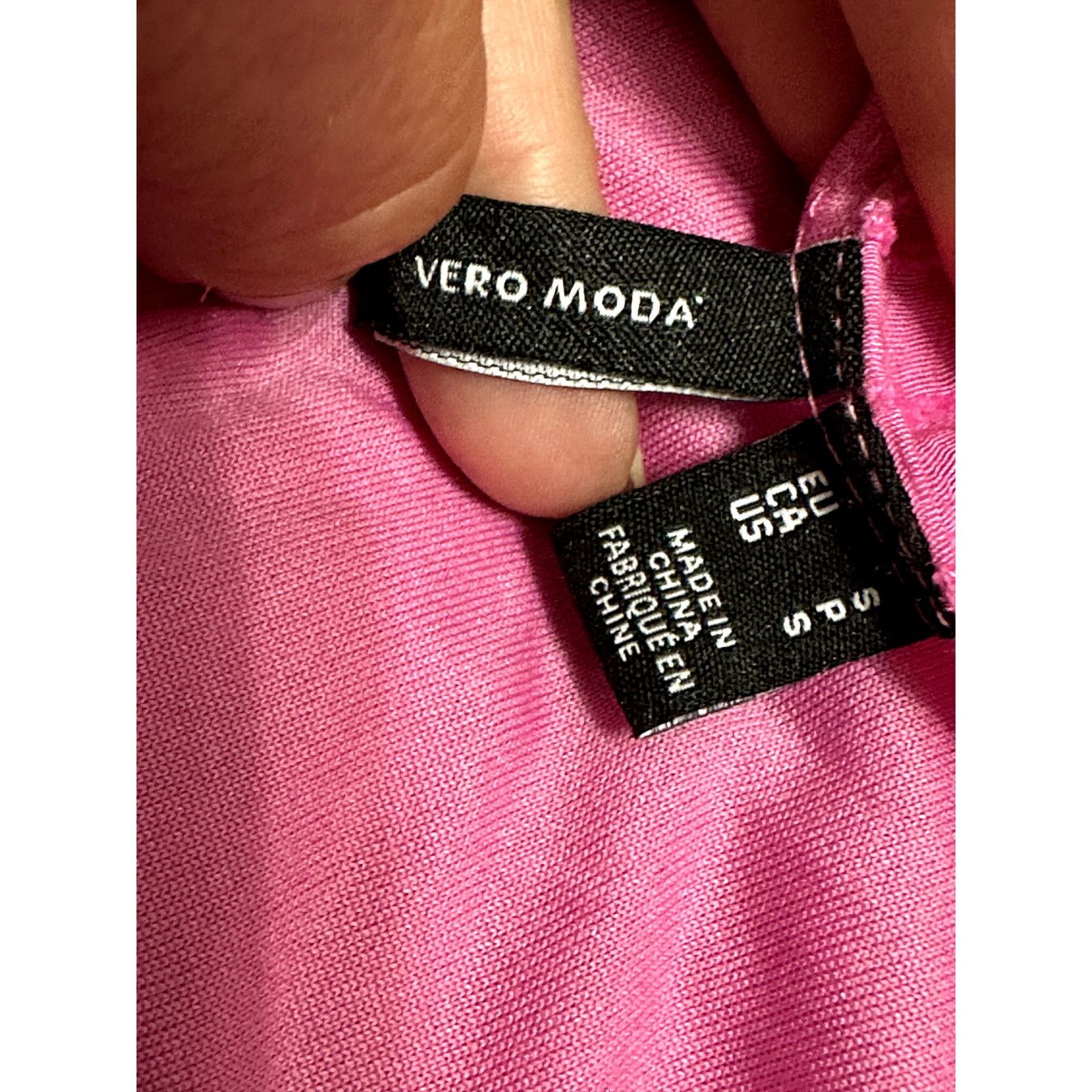 Other Vero Moda V-Neck Blouse Ruffle Striped Pattern Pink S NWOT Size S / US 4 / IT 40 - 7 Thumbnail