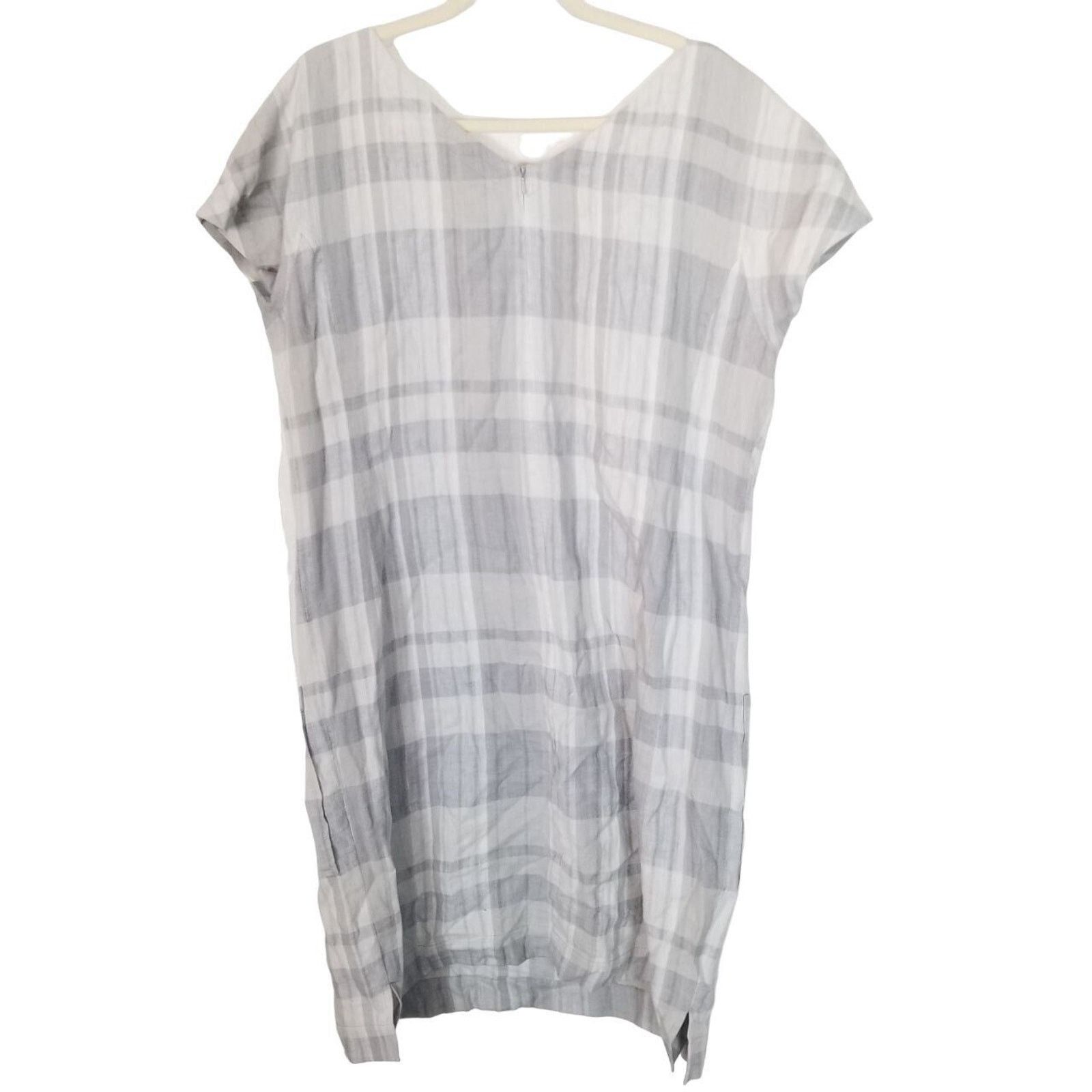 Eileen Fisher Eileen Fisher Womens Plaid Tunic Dress Size S Lagenlook Size S / US 4 / IT 40 - 8 Thumbnail