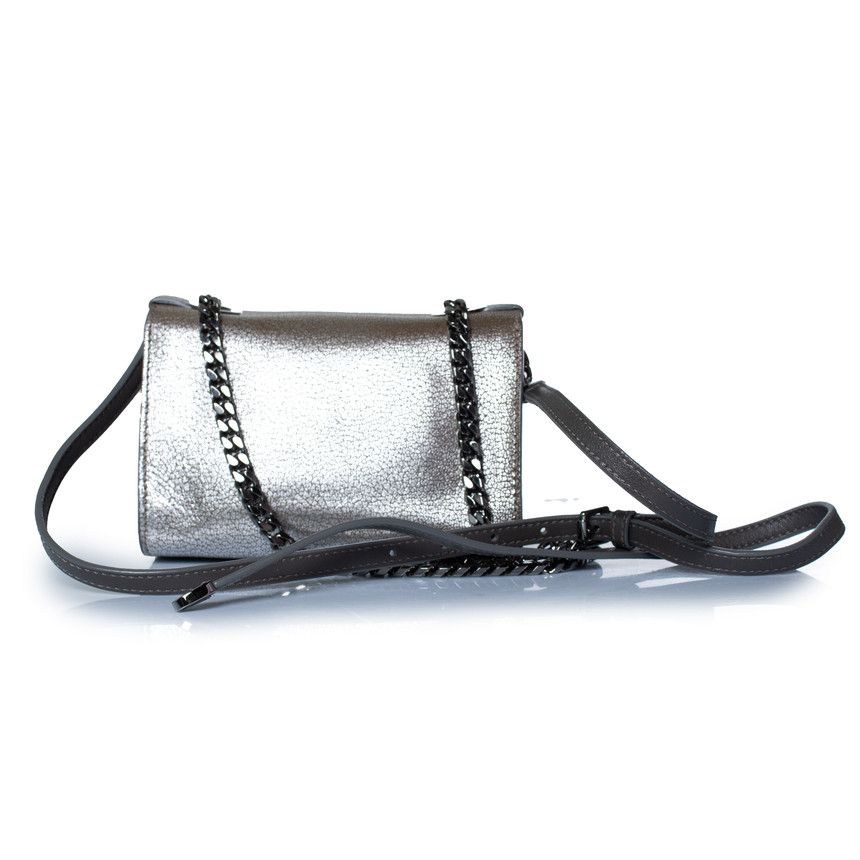 Jimmy Choo Jimmy Choo, Rebel crossbody silver leather bag Size ONE SIZE - 4 Thumbnail