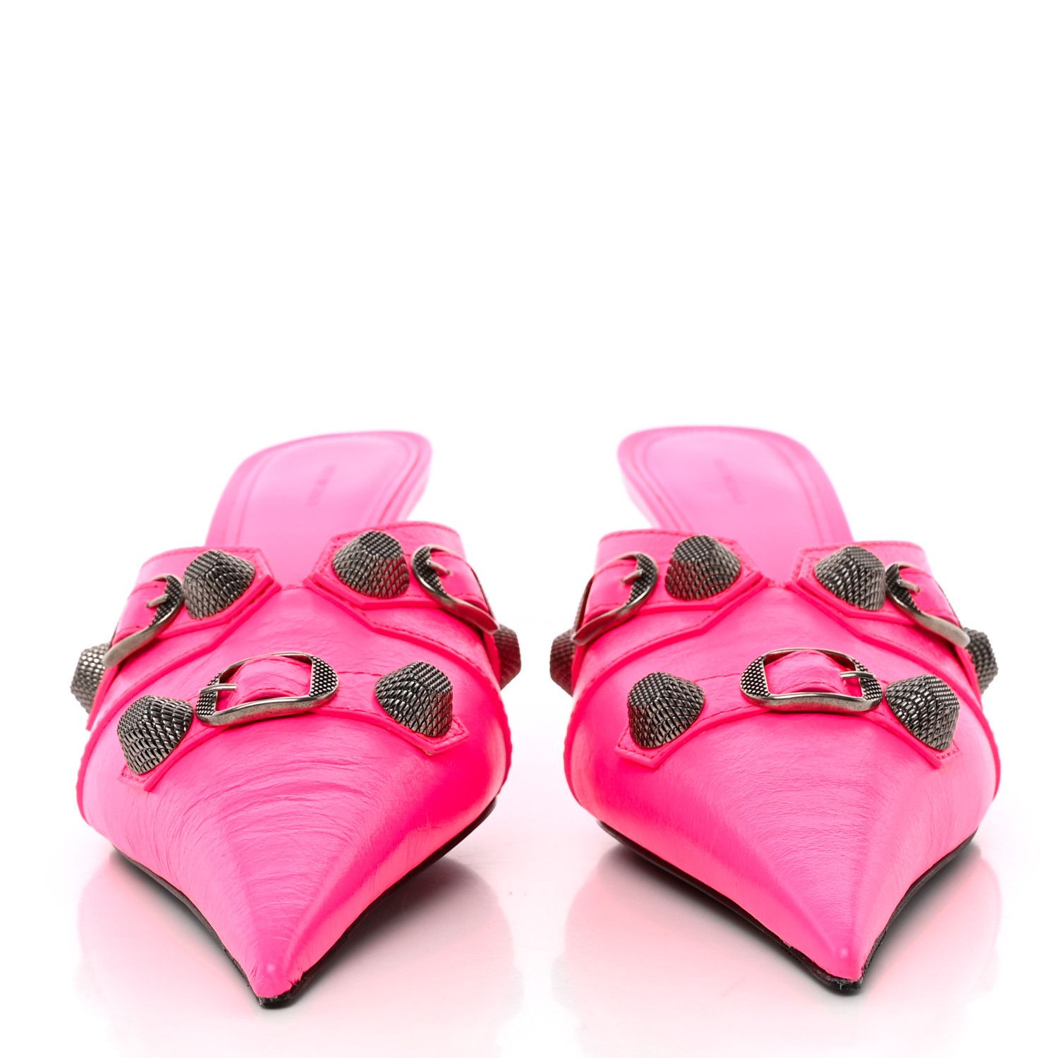 Balenciaga o1la1rc1a1024 Cagole M70 Mules in Fluo Pink Size US 8 / IT 38 - 2 Thumbnail