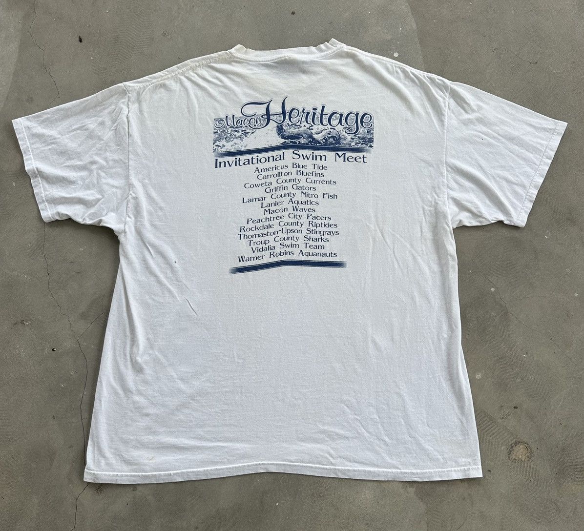 Hanes VINTAGE SWIMMING COMPETITION TEE Size US XXL / EU 58 / 5 - 4 Thumbnail