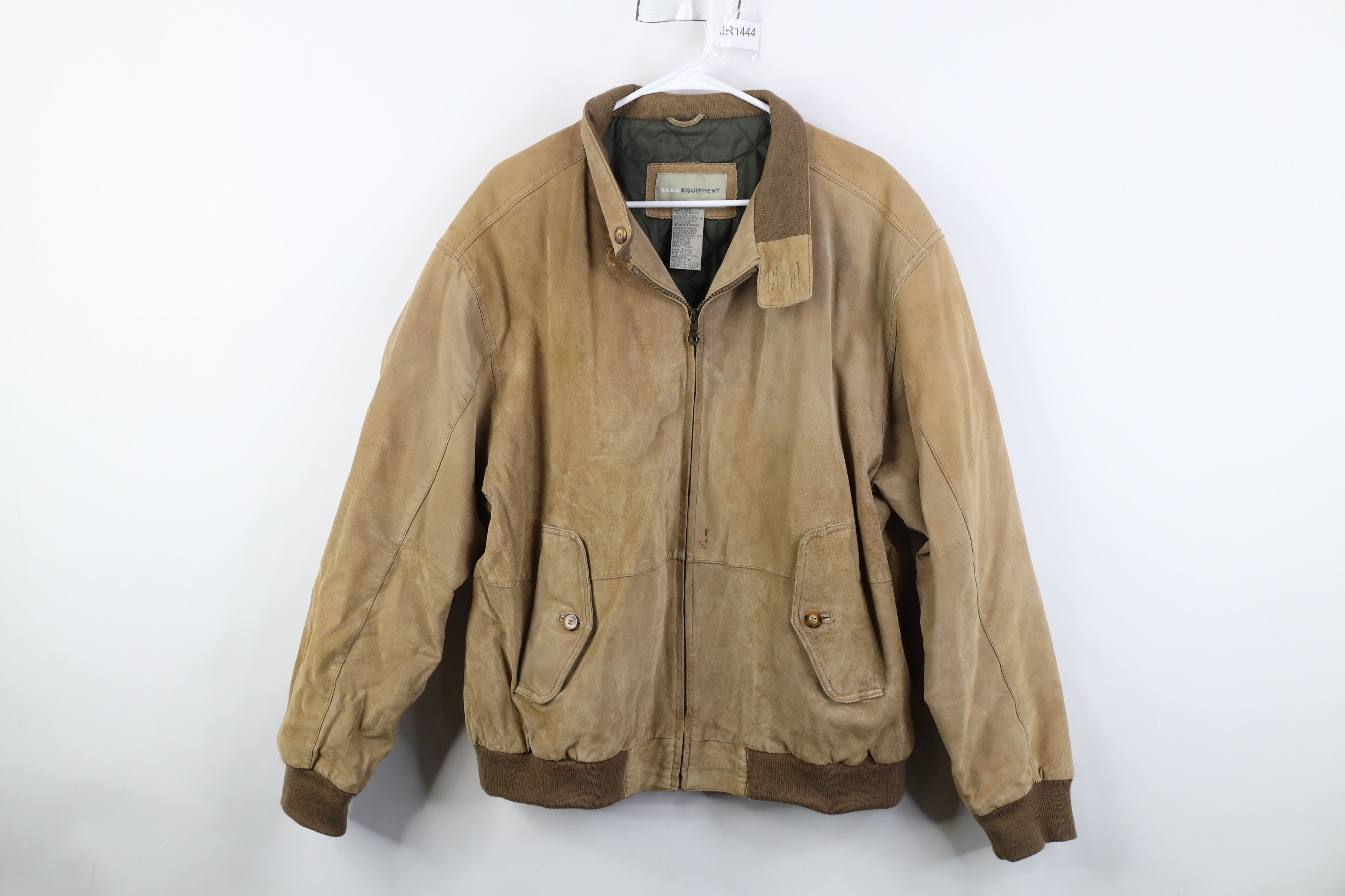 Vintage Vintage 90s Streetwear Suede Leather Cafe Bomber Jacket Size US L / EU 52-54 / 3 - 1 Thumbnail