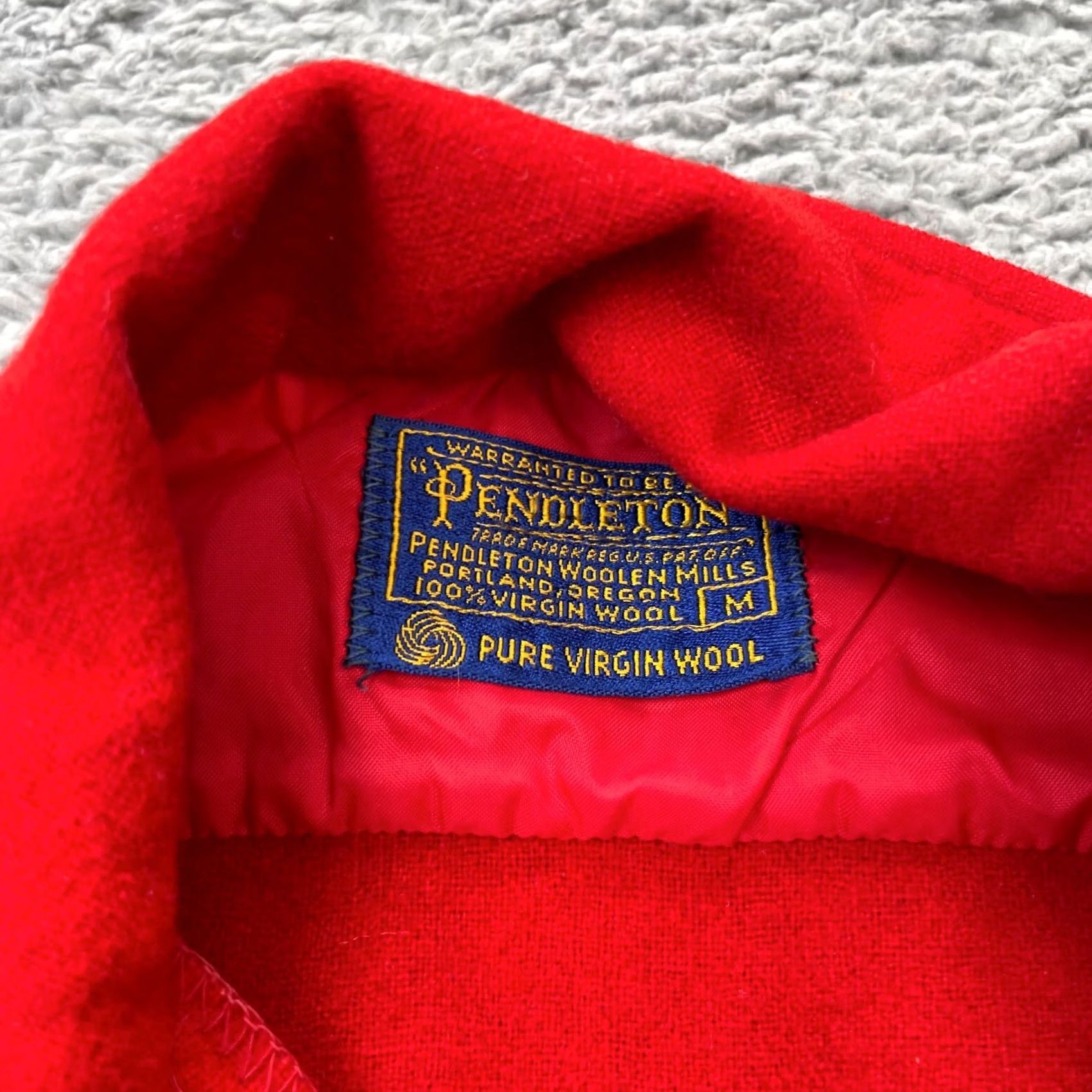 Pendleton VINTAGE Pendleton Shirt Mens Medium Red Wool Flannel Long Sleeve Button-Up 70s 80s Board Shirt Mens, Regular Fit, 42 in Chest, USA, Western, Pockets Size US M / EU 48-50 / 2 - 3 Thumbnail