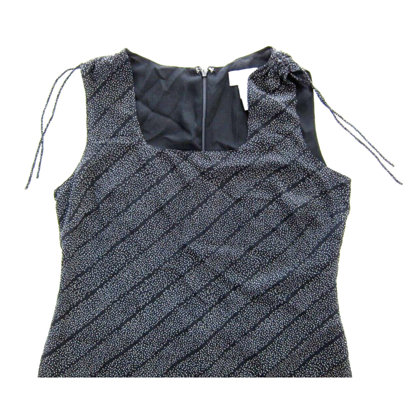 Old Navy Old Navy Sleeveless Sheath Shift Midi Dress Black 8 Polka Dot 100% polyester Vintage Women Tank Dress Zipper Back 36" hem Size M / US 6-8 / IT 42-44 - 3 Thumbnail