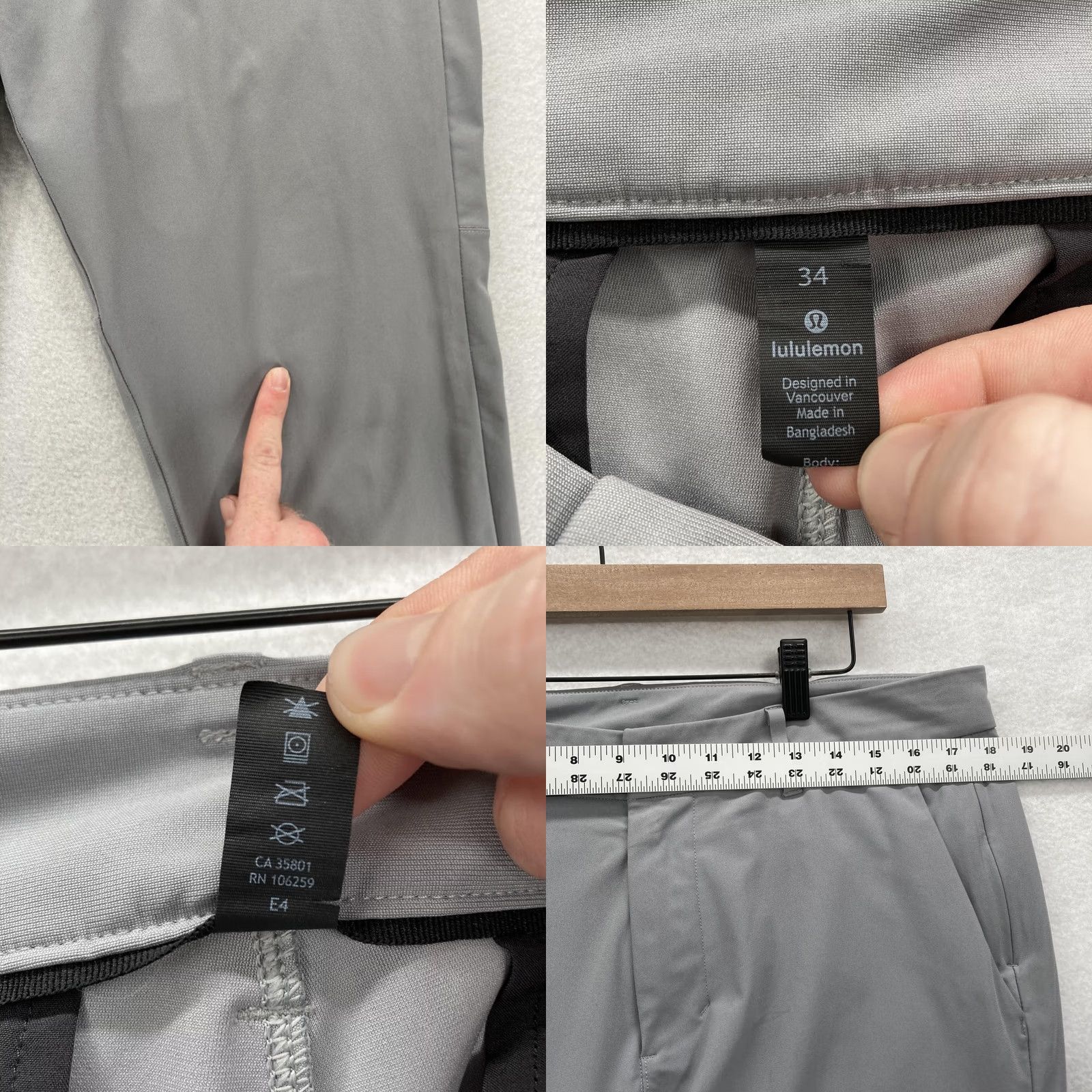 Lululemon Lululemon Mens Golf Chino Pants 34 Gray Performance Tech Stretch Zip Pocket Size US 34 / EU 50 - 8 Thumbnail