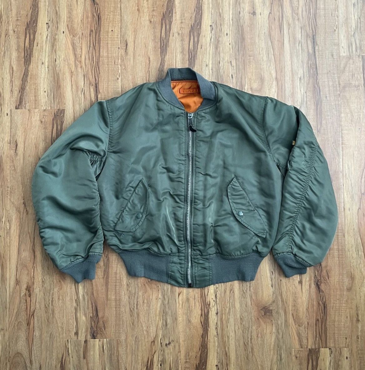 Alpha Industries Vintage Alpha Industries Ma-1 Bomber Jacket Size US M / EU 48-50 / 2 - 1 Thumbnail