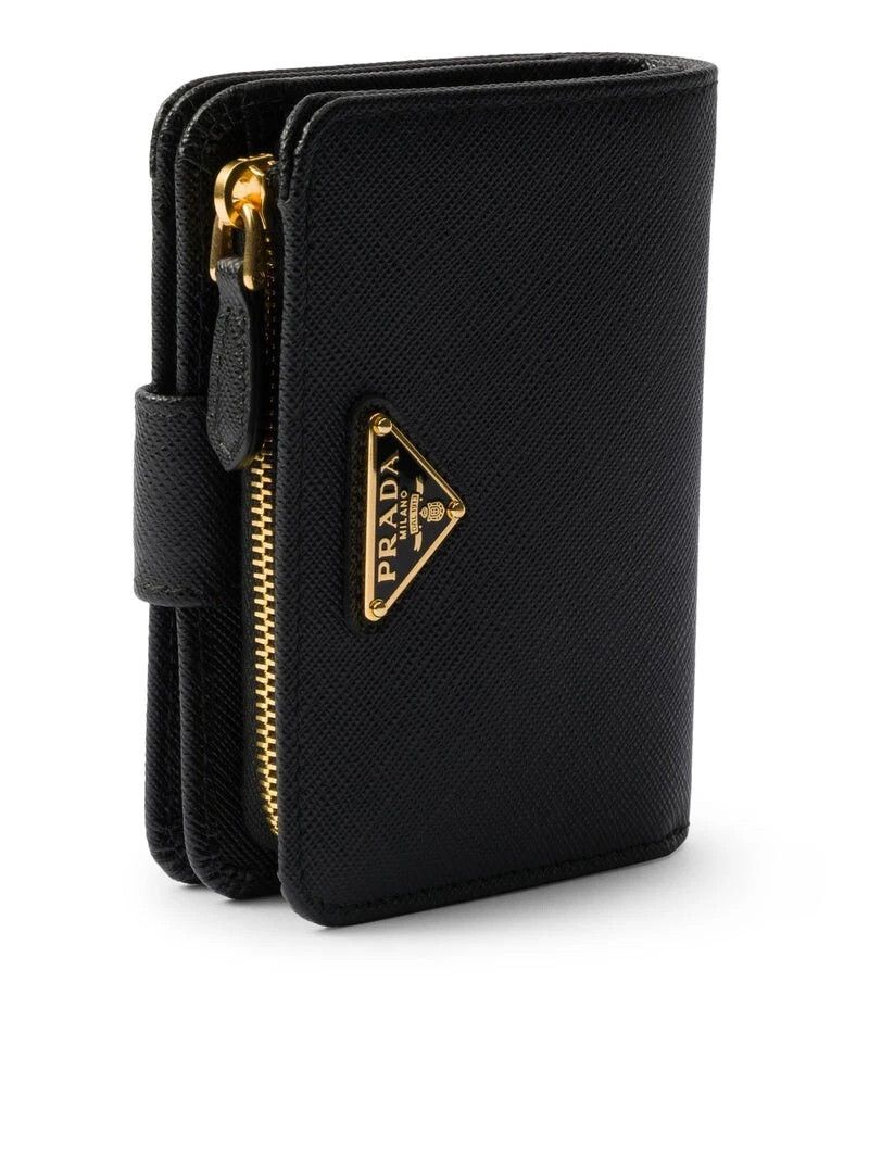 Prada PRADA Saffiano Black Leather Small Wallet New & Authentic Size ONE SIZE - 4 Thumbnail