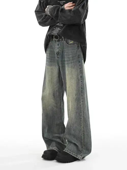 Jean High street Y2K hip hop baggy wash jeans Size US 34 / EU 50 - 5 Thumbnail