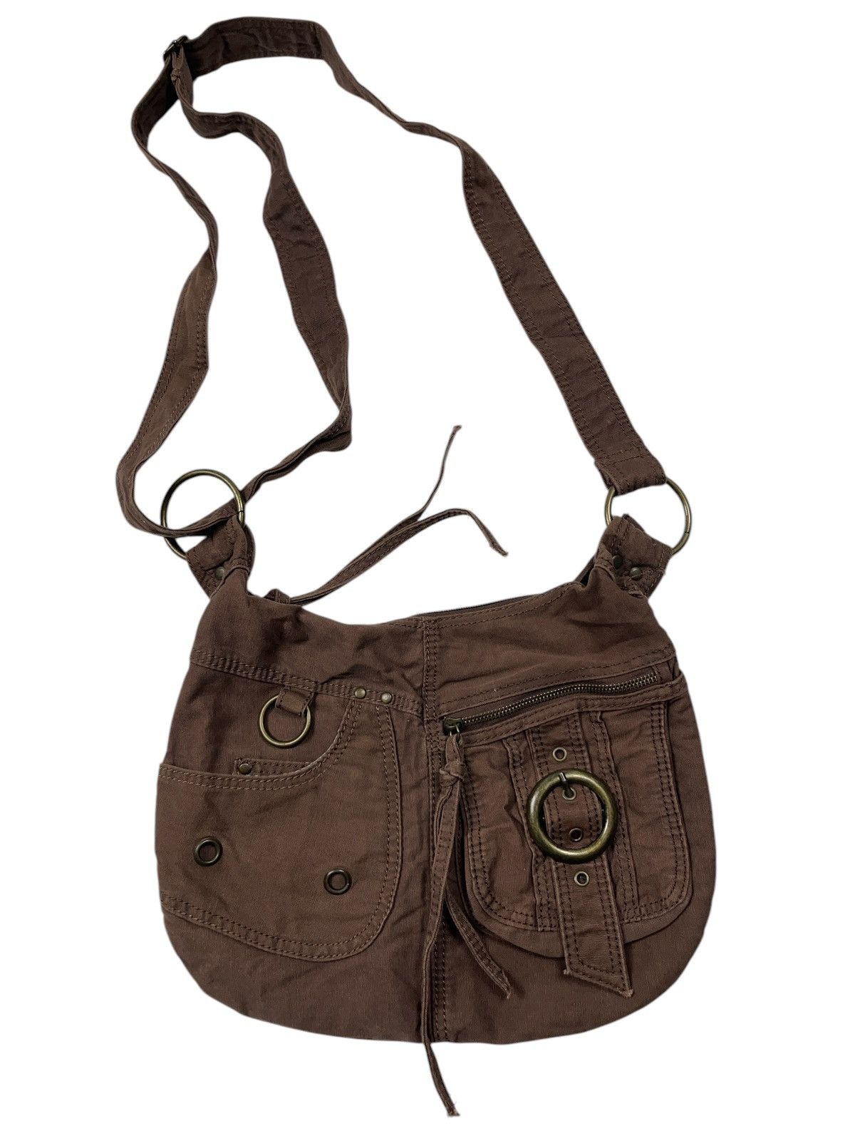 Vintage Vintage y2k Crossbody Bag Diesel Style Multi Pocket Size ONE SIZE - 1 Thumbnail