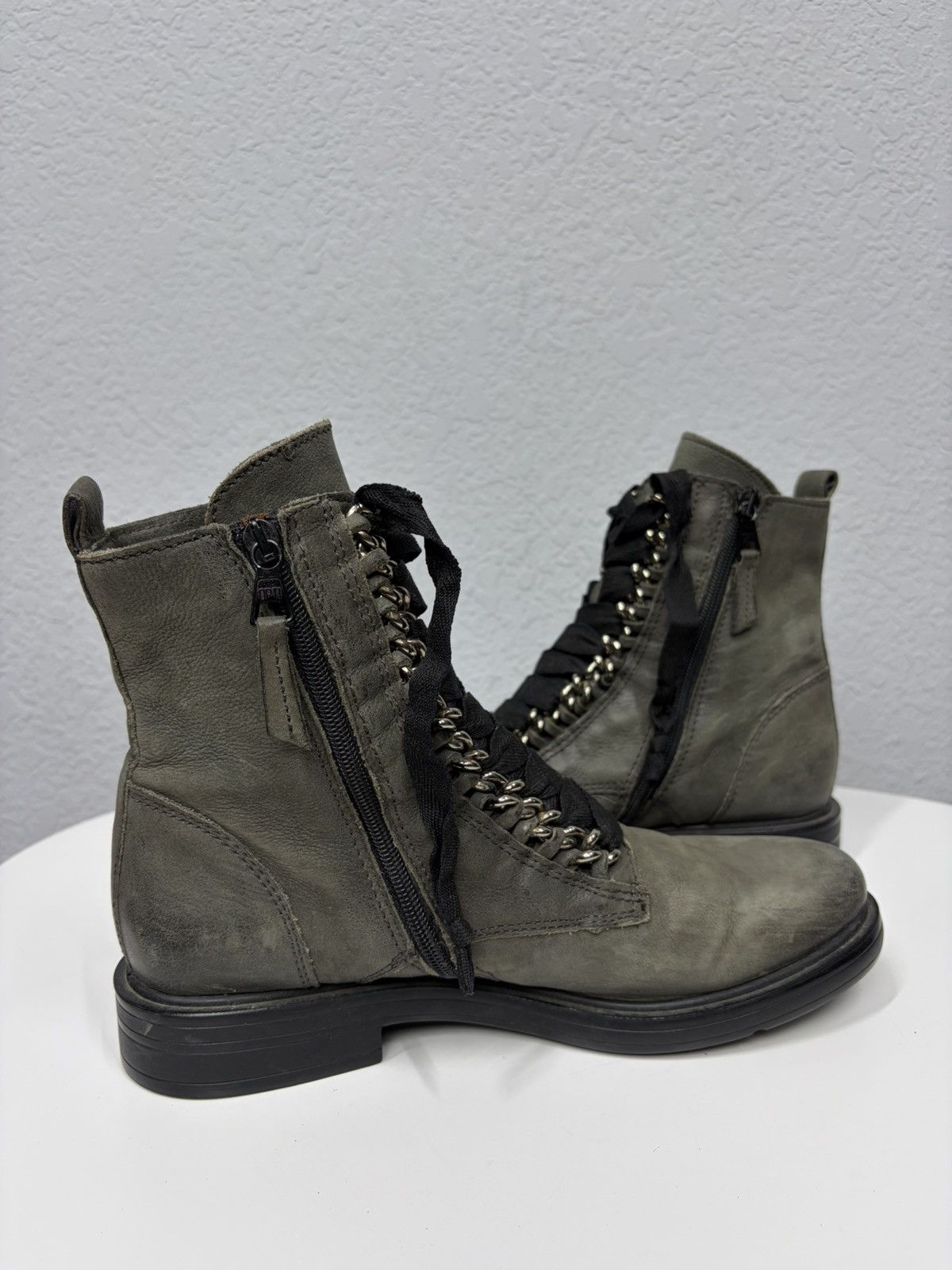 If Six Was Nine AS 98 Vibe Artisan y2k Leather Side Zip Ankle Biker Boots Size US 8 / EU 41 - 8 Thumbnail