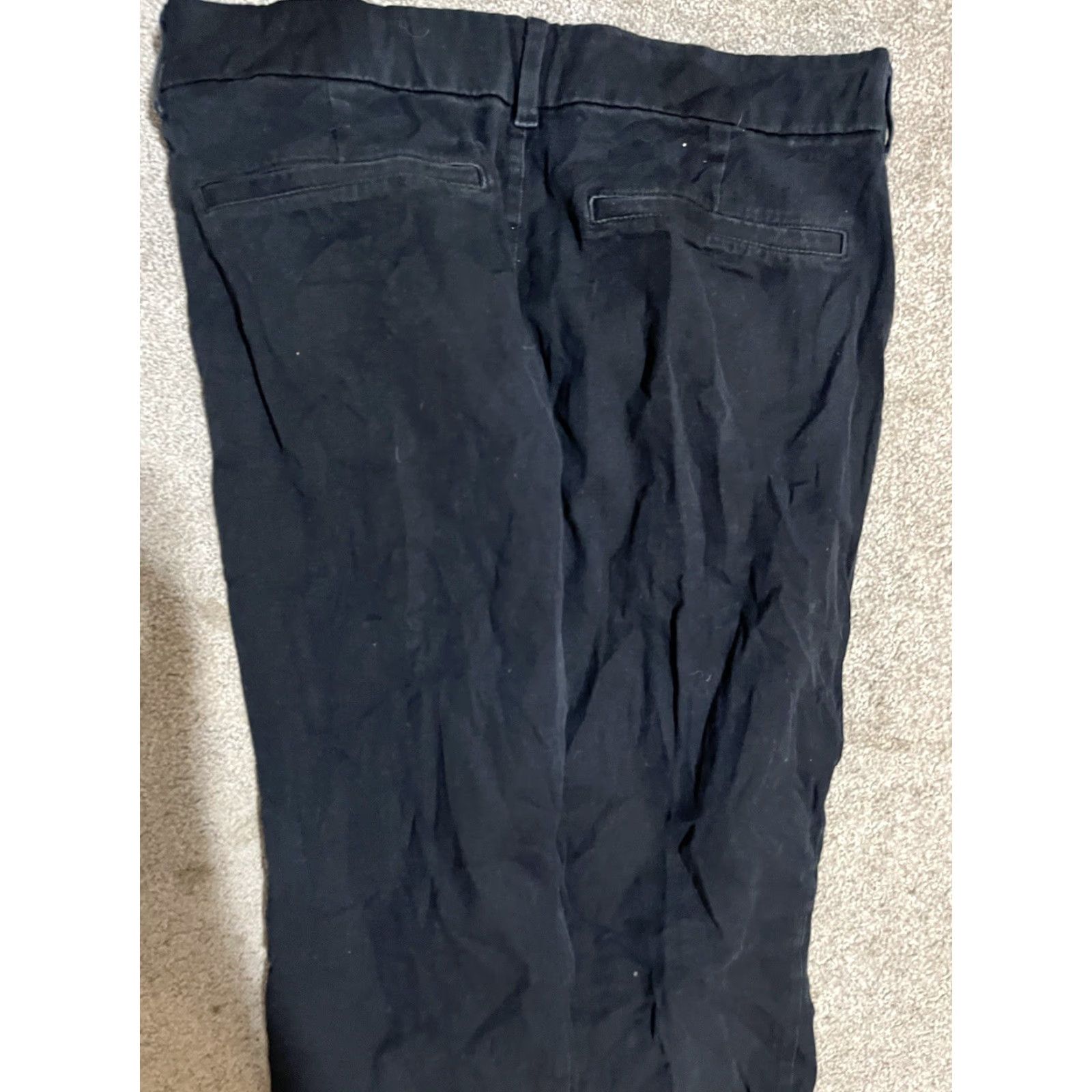 Old Navy Old Navy Black Pixie High-Rise Ankle Pants Women Size 12 Slim Cotton Blend Flat Front Pockets 12 Regular Women's Pants Size 34" / US 12 / IT 48 - 4 Thumbnail