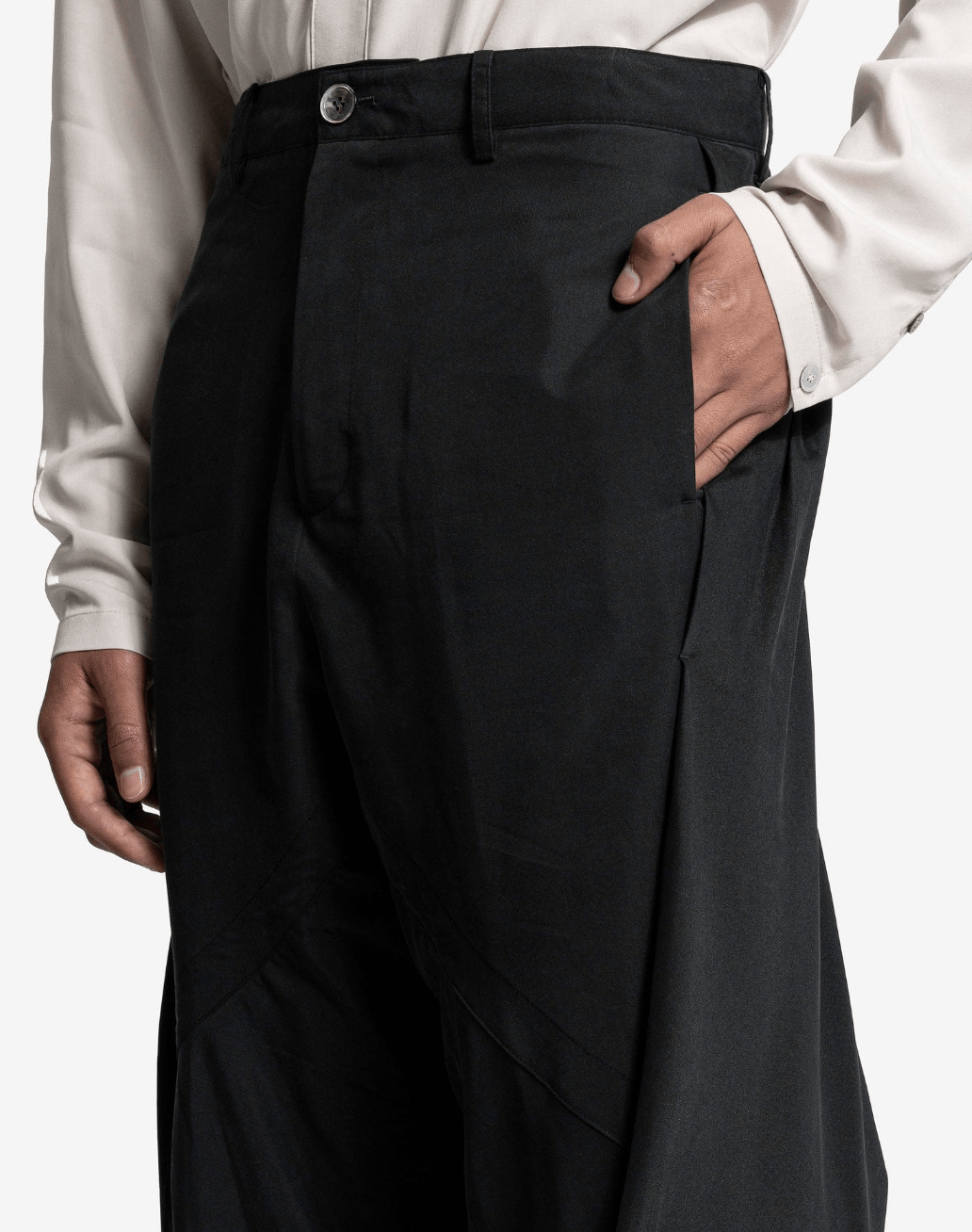 JiyongKim JiyongKim black draped layer trouser pants Size US 30 / EU 46 - 14 Thumbnail