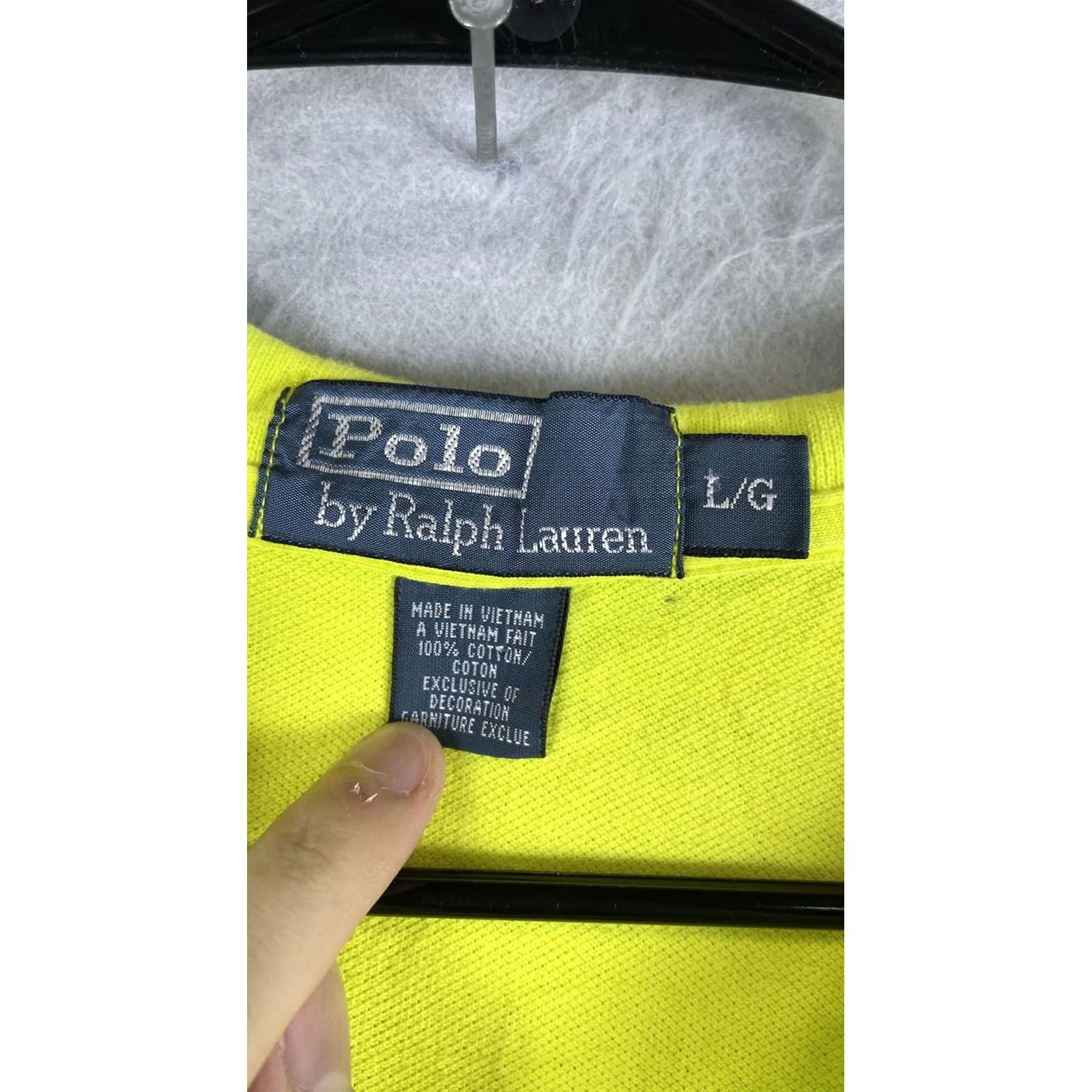 Polo Ralph Lauren Polo by Ralph Lauren Polo Shirt Mens Large Yellow Solid Pony Logo Short Sleeve Size US L / EU 52-54 / 3 - 3 Thumbnail