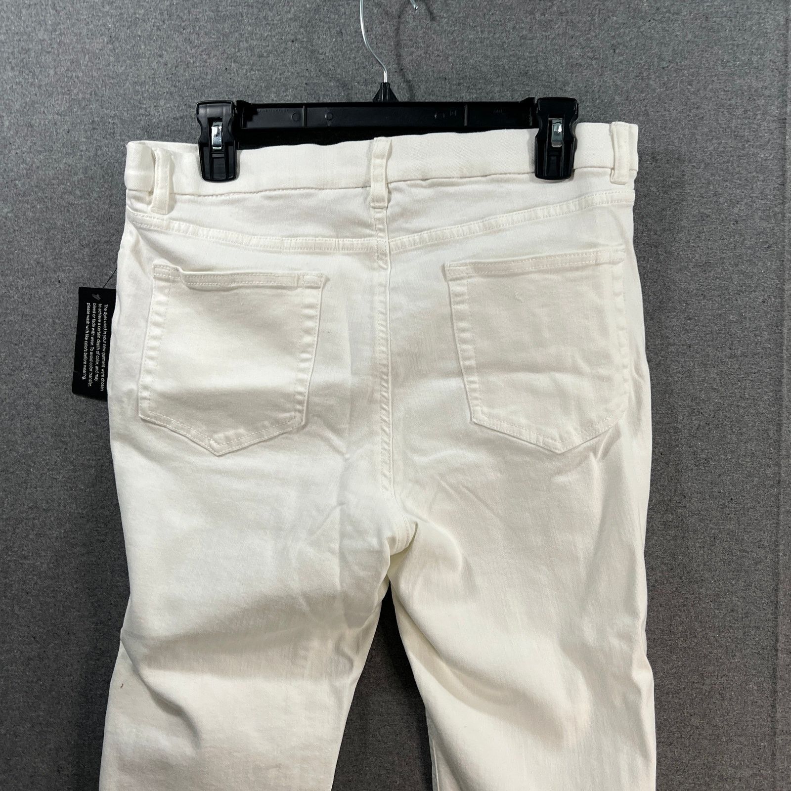 Other Denim & Co. Easy Stretch Petite Snap Cuff Slim Straight Jean Size 34" / US 12 / IT 48 - 5 Thumbnail
