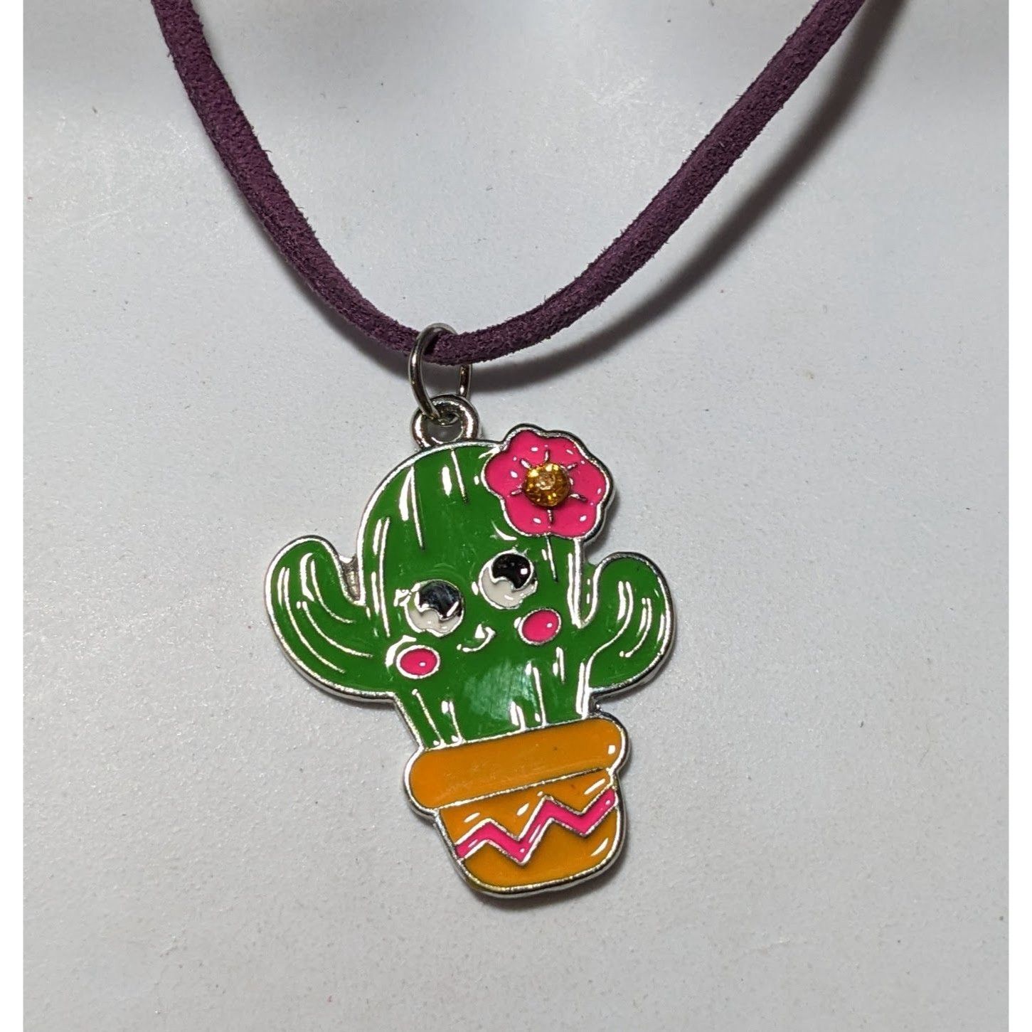 Other Smiling Bright Cactus Enamel Pendant Necklace Size ONE SIZE - 5 Thumbnail