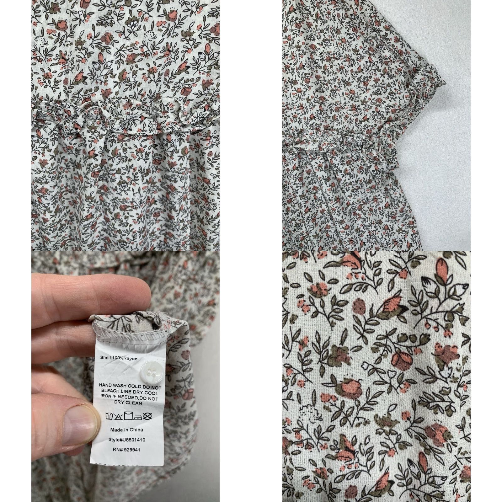 Vintage VINTAGE Suzanne Betro Women’s Plus Size 2X Floral Blouse Short Sleeve Rayon Summer Casual Women's Size XXL / US 16-18 / IT 52-54 - 8 Thumbnail