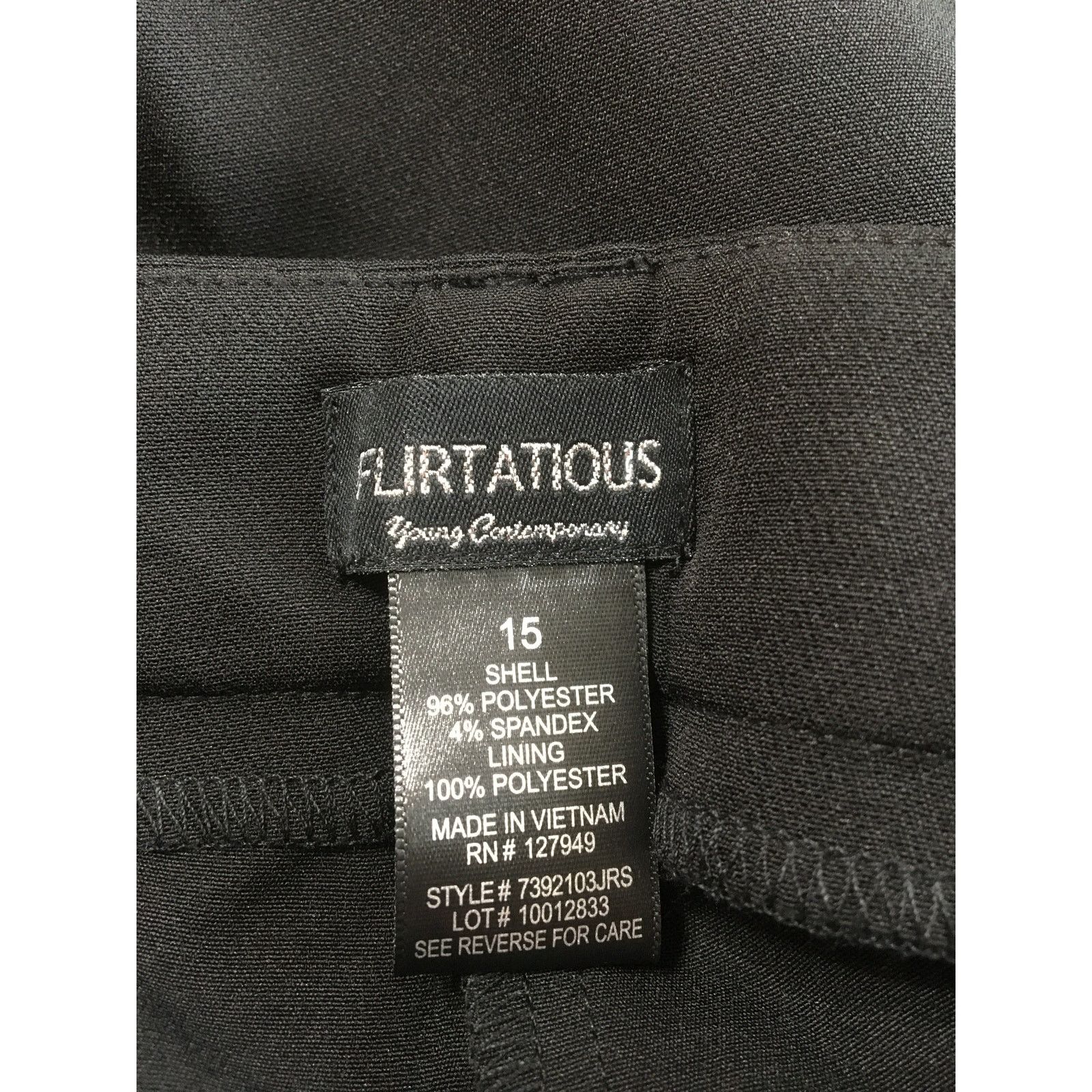 Other NWT Flirtations Size 15 Young Contemporary Black Slacks Size 36" / US 14 / IT 50 - 3 Thumbnail