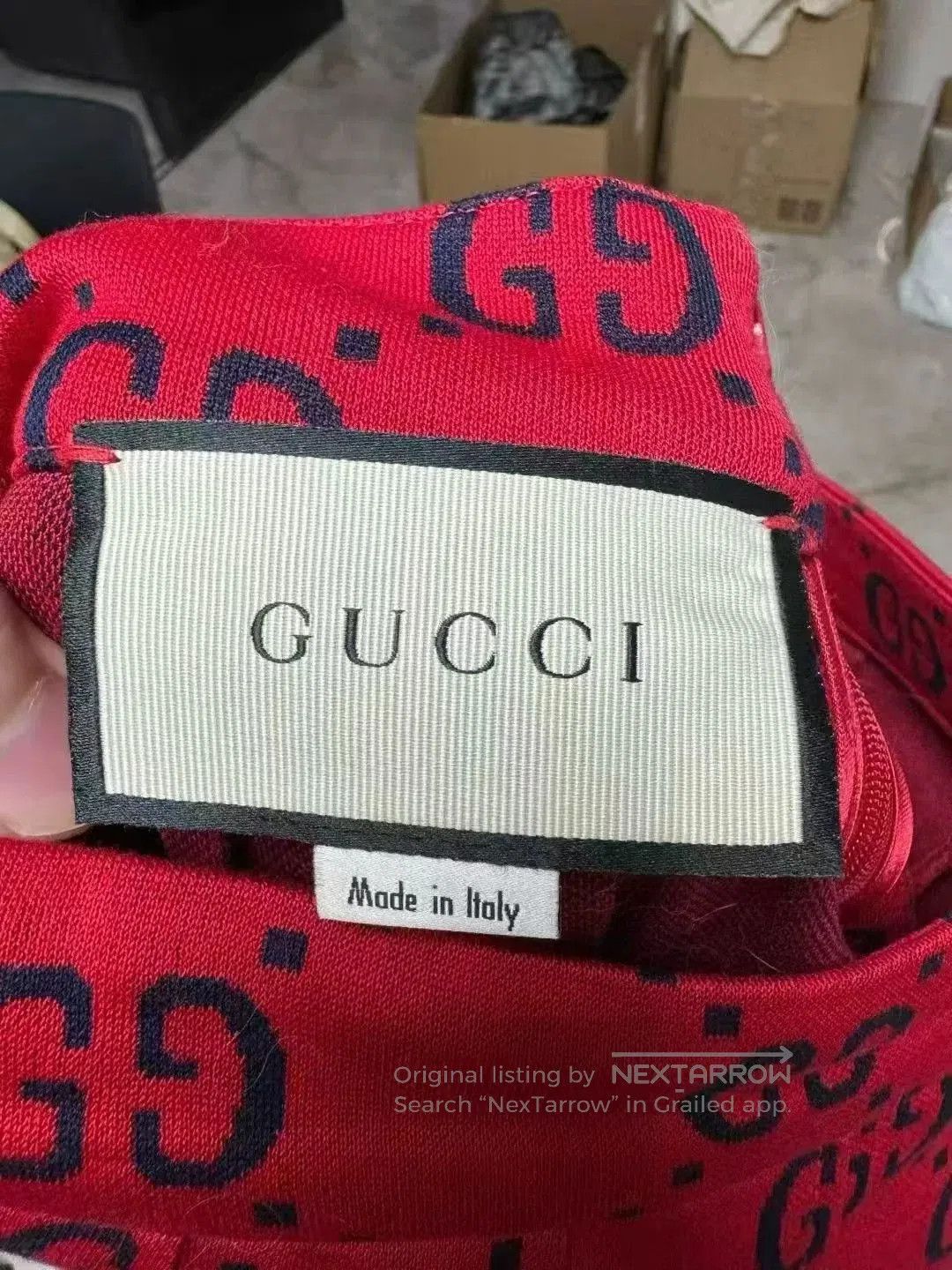Gucci Gucci Red Monogram Long Dress. Size 37" - 3 Thumbnail