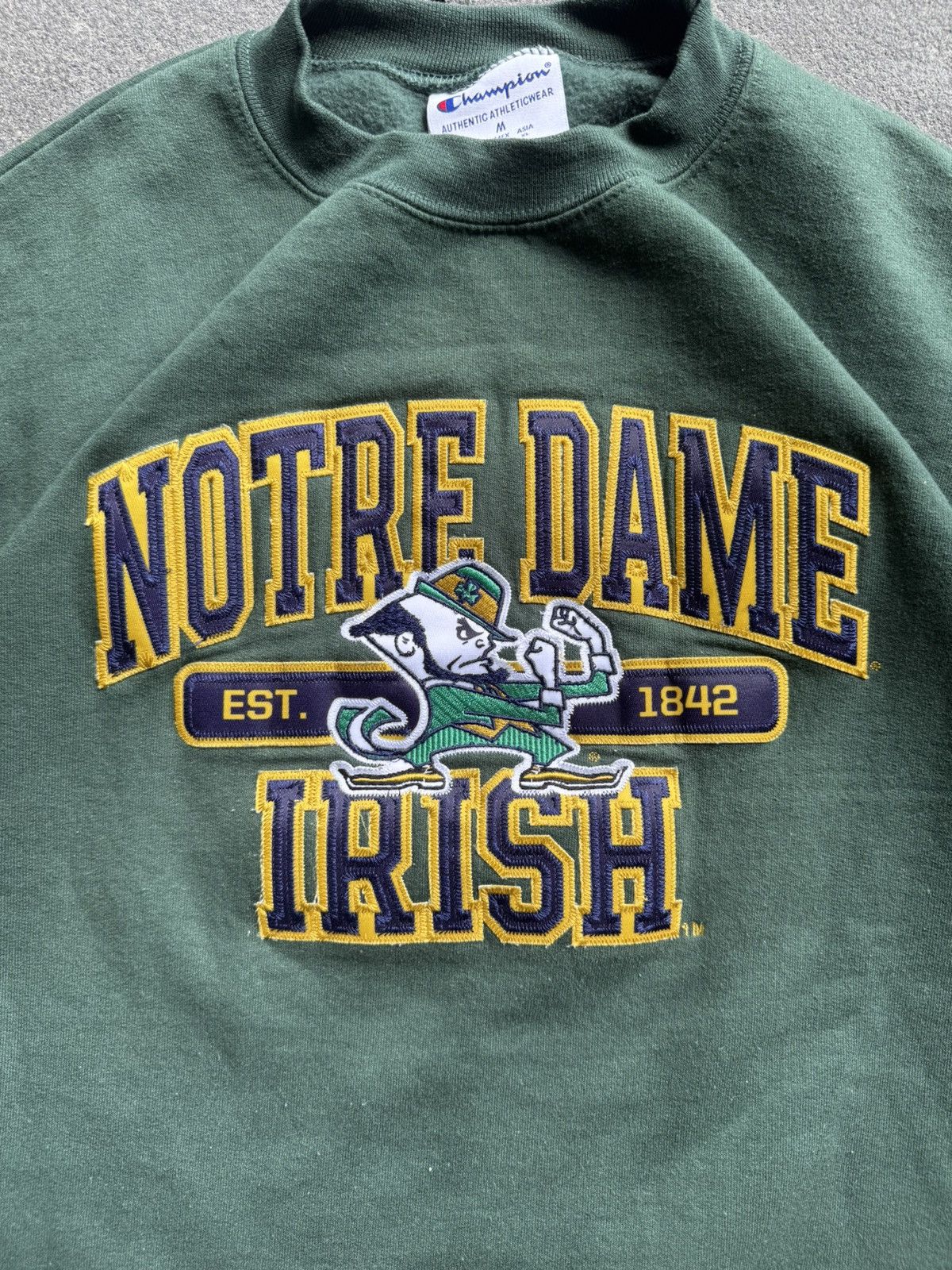 Champion CRAZY Y2K NOTRE DAME COLLEGIATE SWEATSHIRT Size US L / EU 52-54 / 3 - 3 Thumbnail