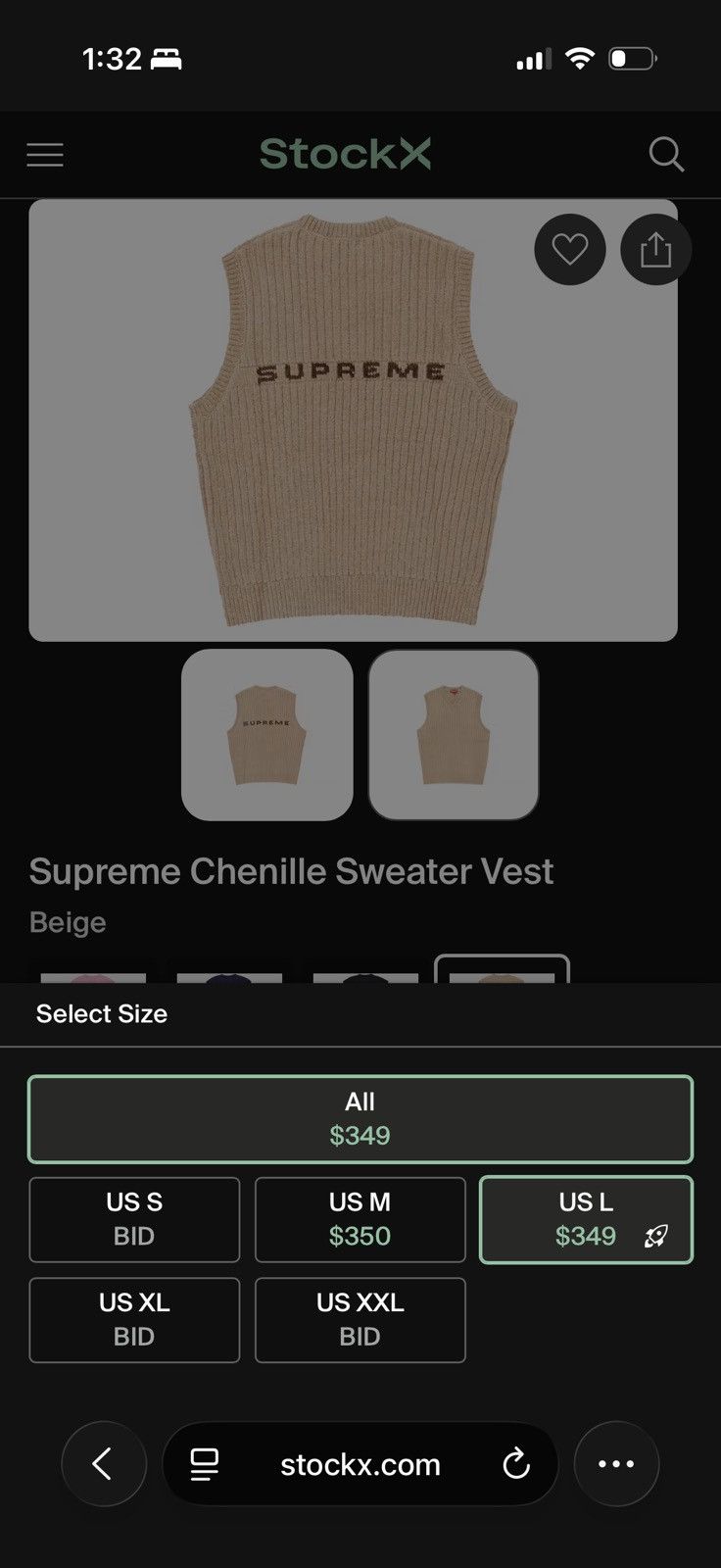 Supreme Supreme Chenille sweater vest Size US XL / EU 56 / 4 - 5 Thumbnail