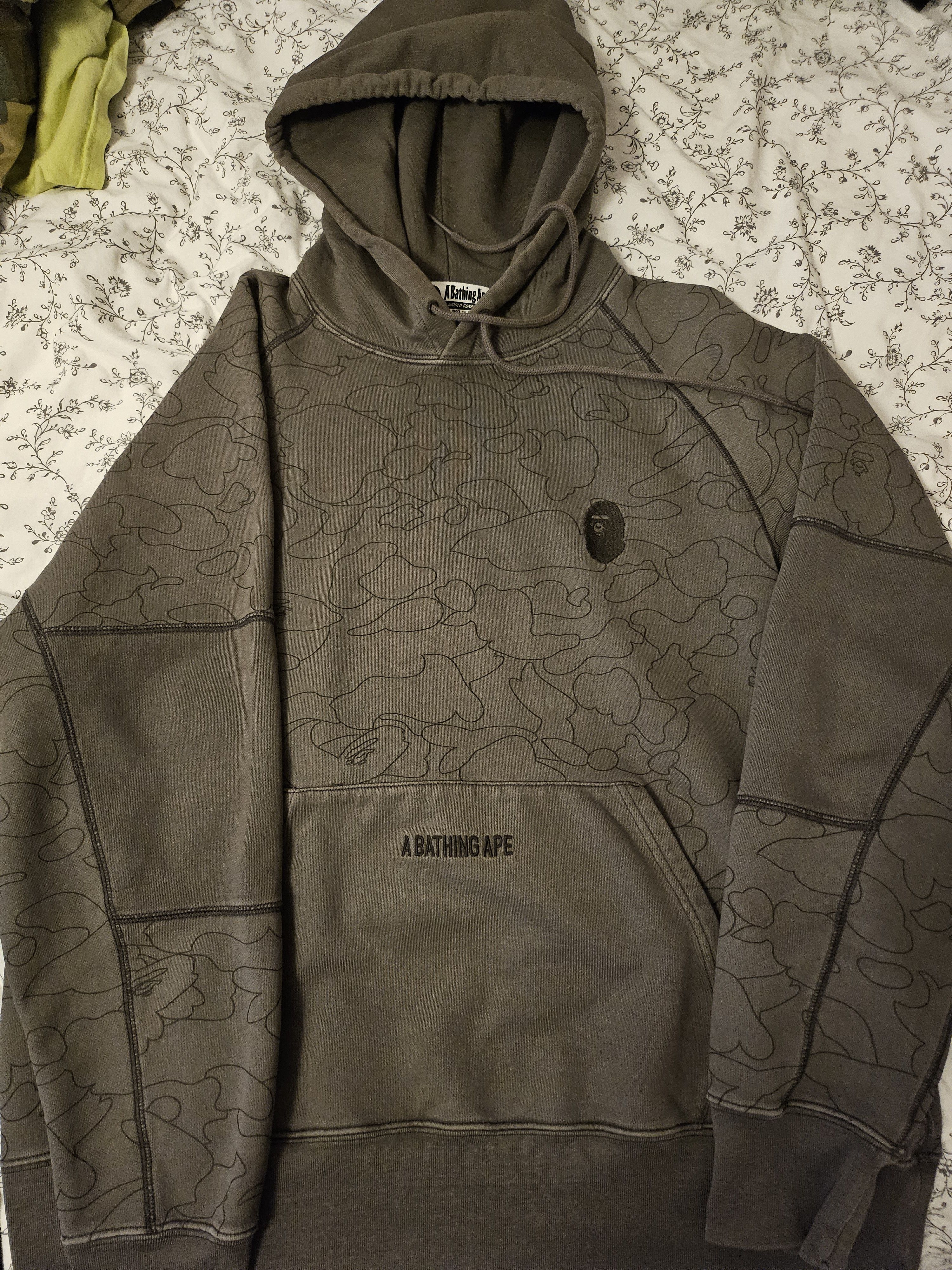 Line Camo Relaxed Pullover Hoodie