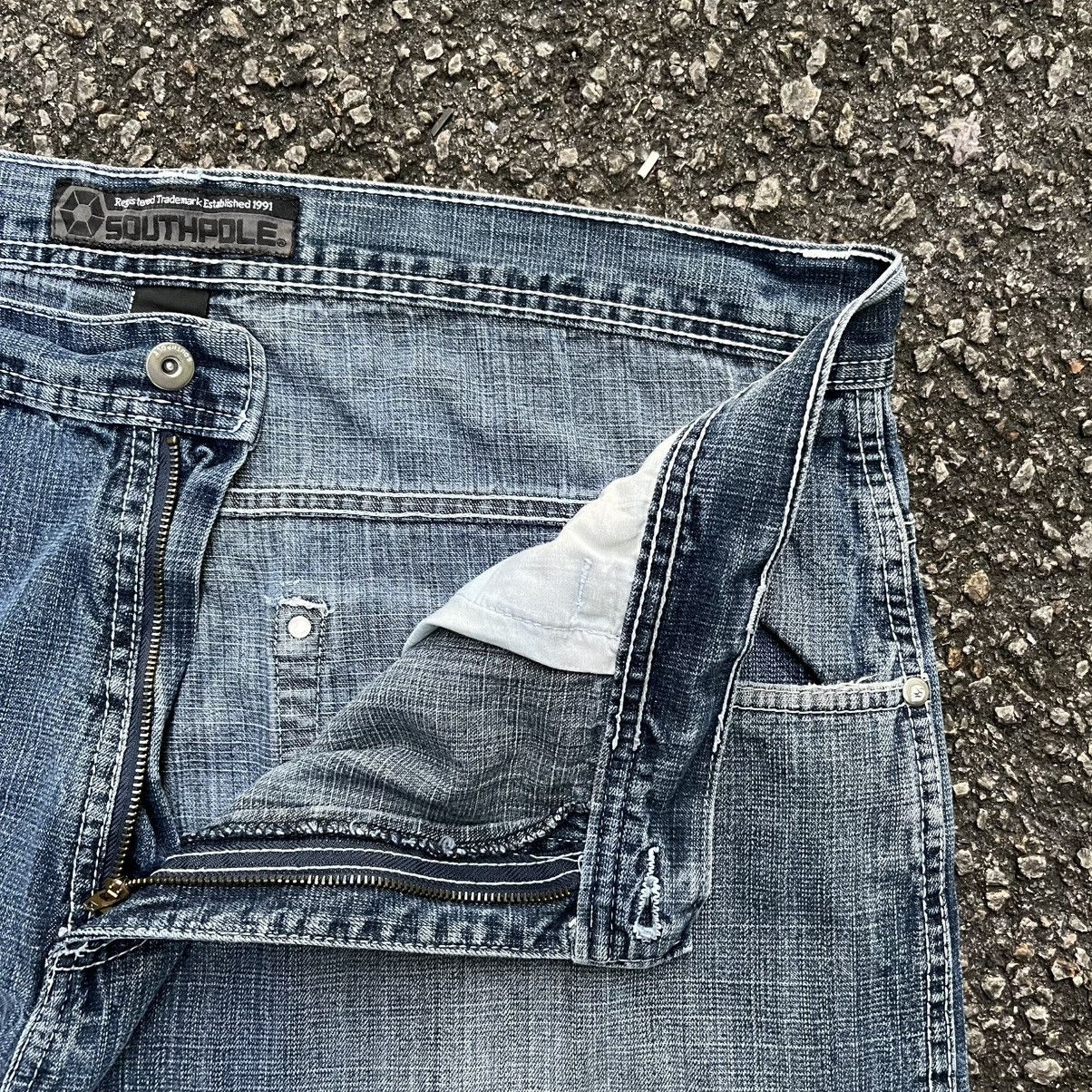 Southpole Southpole Baggy Jeans Faded Blue Y2K Denim Skater Pants Size US 40 / EU 56 - 9 Thumbnail