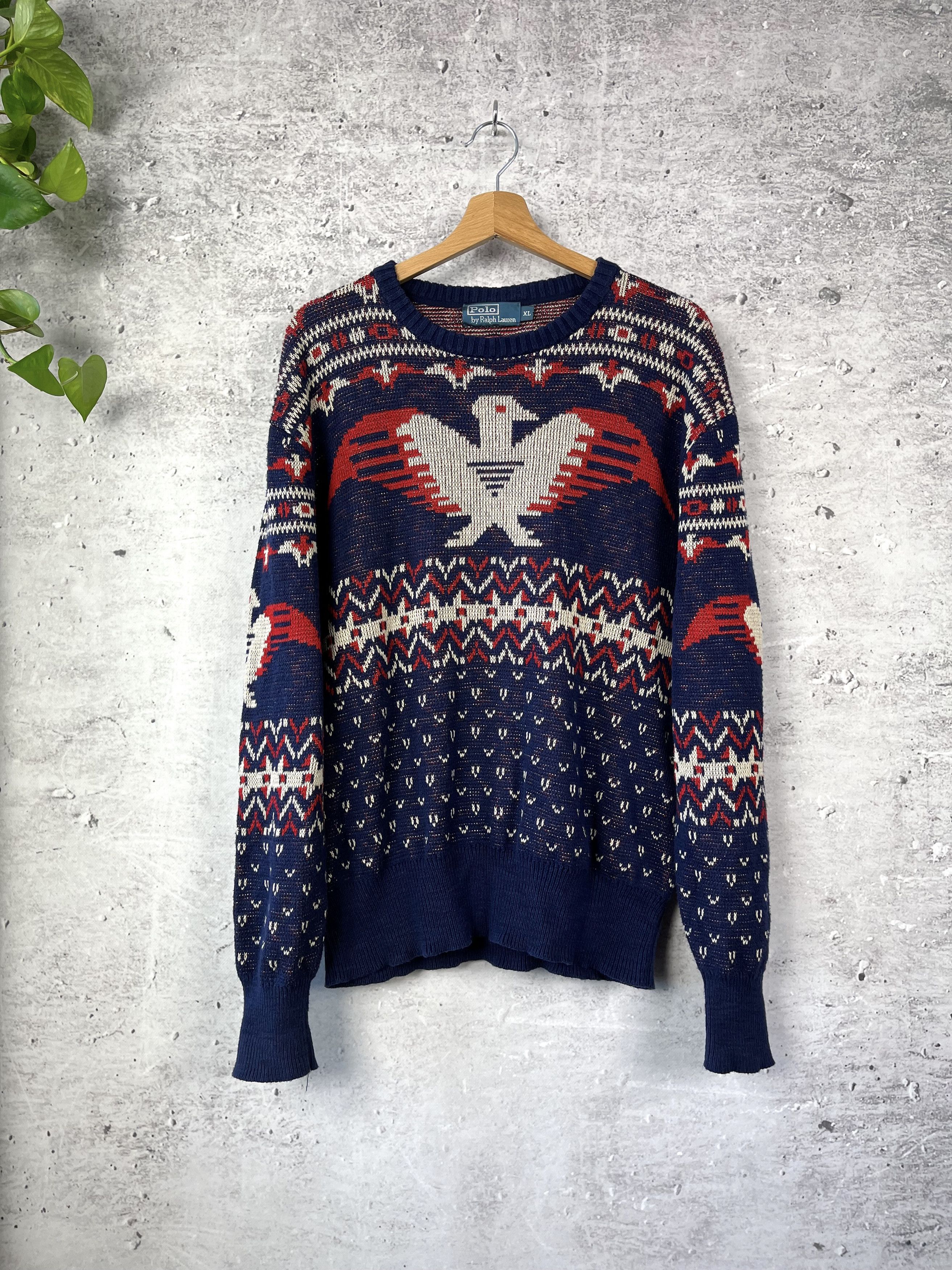 Image of Archival Clothing x Polo Ralph Lauren Polo Ralph Laurent Eagle Knitwear Sweater, Men's (Size XL)