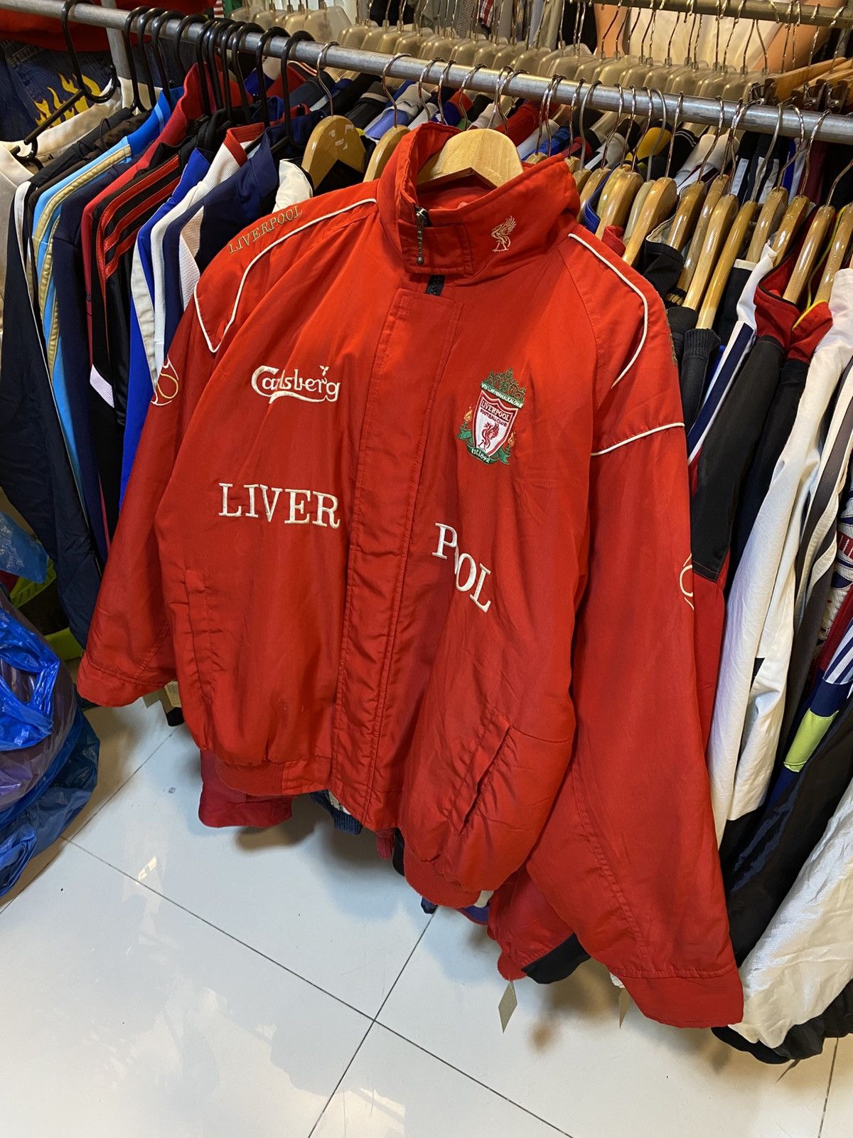 Vintage Vintage Liverpool FC bomber jacket Size US XL / EU 56 / 4 - 1 Thumbnail