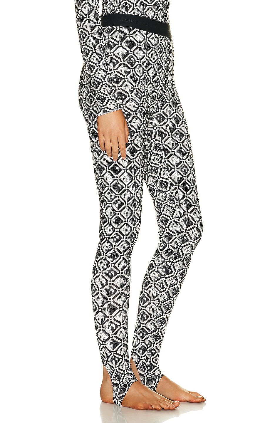 Marine Serre Crescent moon diamond jacquard print leggings Size 28" / US 6 / IT 42 - 4 Thumbnail