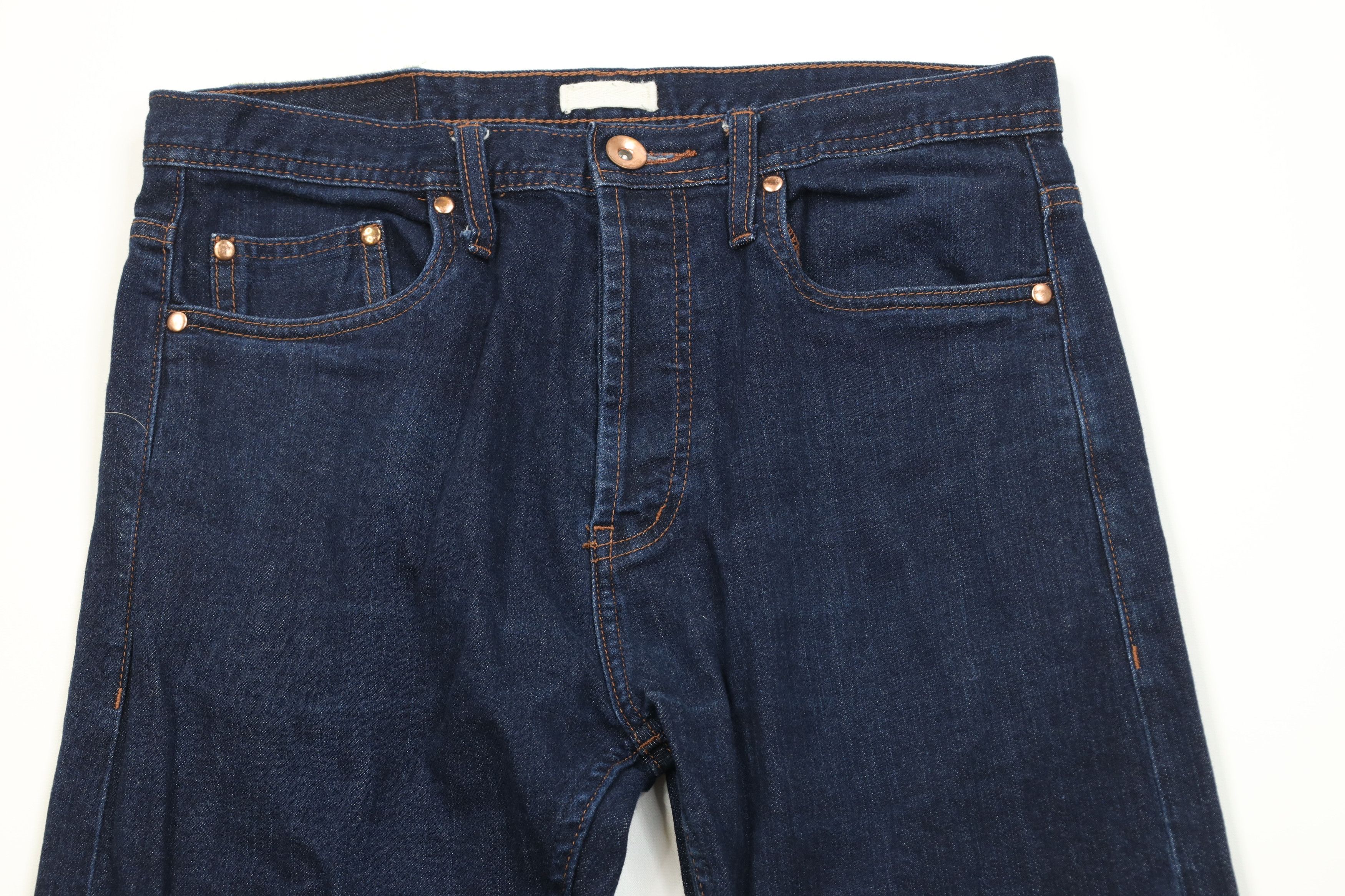 Vintage Unbranded Brand Fly 11oz Selvedge Stretch Tapered Leg Jeans Size US 32 / EU 48 - 2 Thumbnail