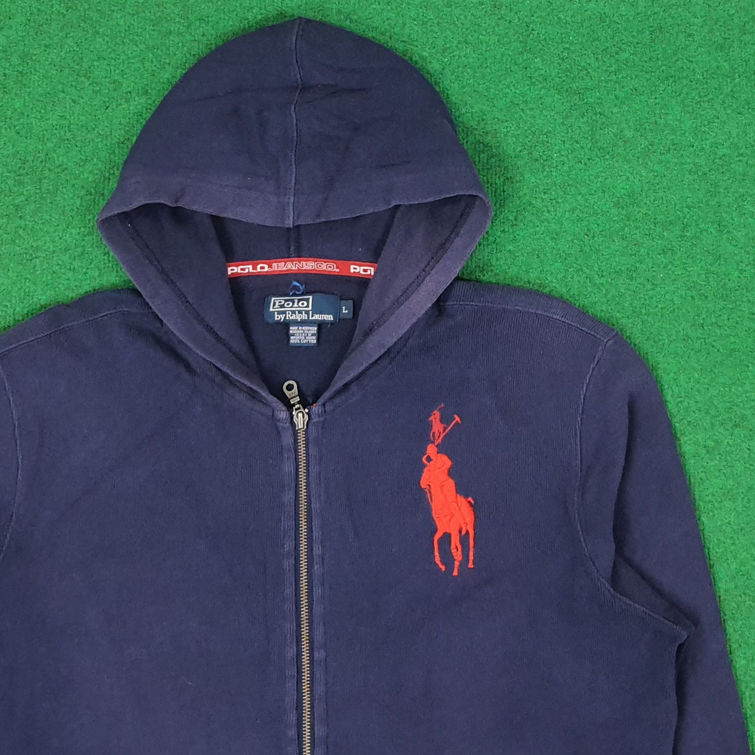 Polo Ralph Lauren Vintage POLO by Ralph Lauren Zipper Hoodie C253N18 Size US L / EU 52-54 / 3 - 2 Thumbnail