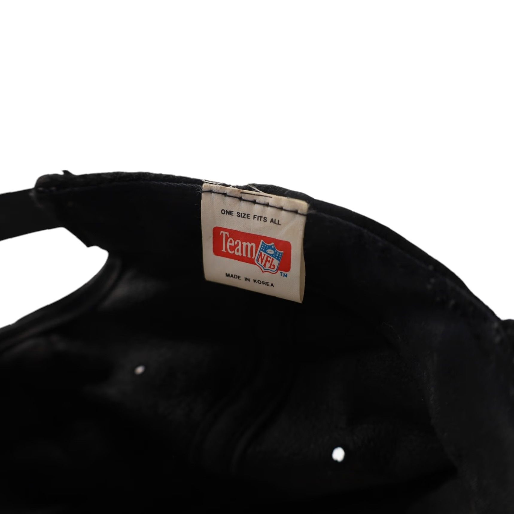 NFL VINTAGE Raiders Football Suede Leather Snapback Hat Black - NFL Baseball Cap Men OS One Size Size ONE SIZE - 6 Thumbnail