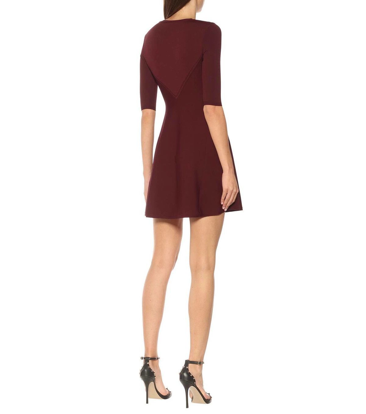 Valentino o1y0326 Mini Dress in Burgundy Size S / US 4 / IT 40 - 3 Thumbnail