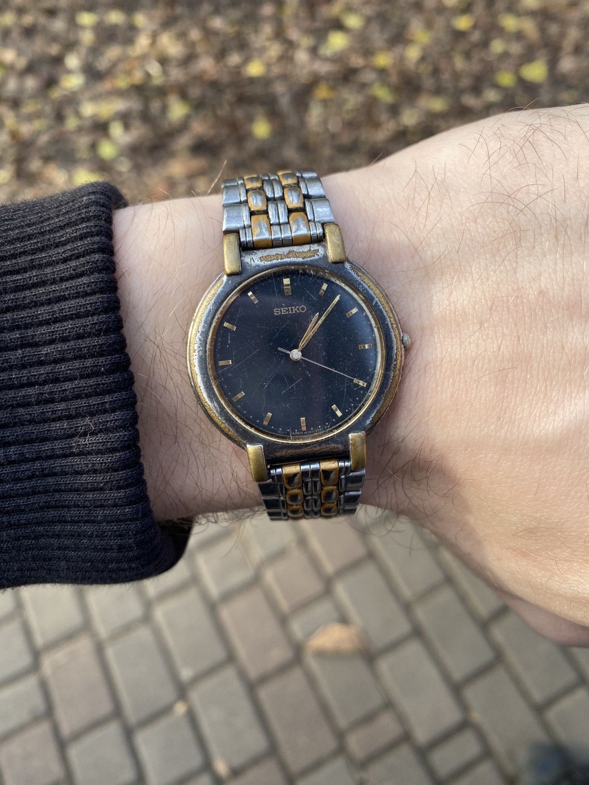 Japanese Brand VINTAGE SEIKO 7N01 | Rare 90s Y2K Avant-Garde Two-Tone Size ONE SIZE - 3 Thumbnail