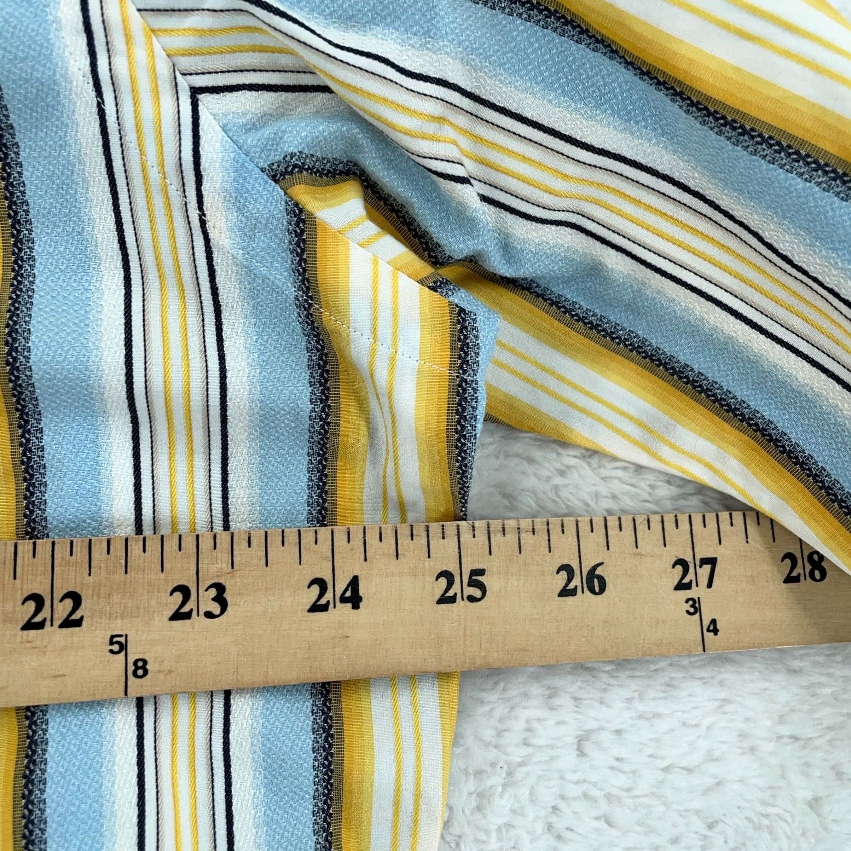 Vintage VINTAGE Thomas Dean Shirt Mens XL Multi Striped Flip Cuff Regular Fit Collared Button Up Size US XL / EU 56 / 4 - 6 Thumbnail