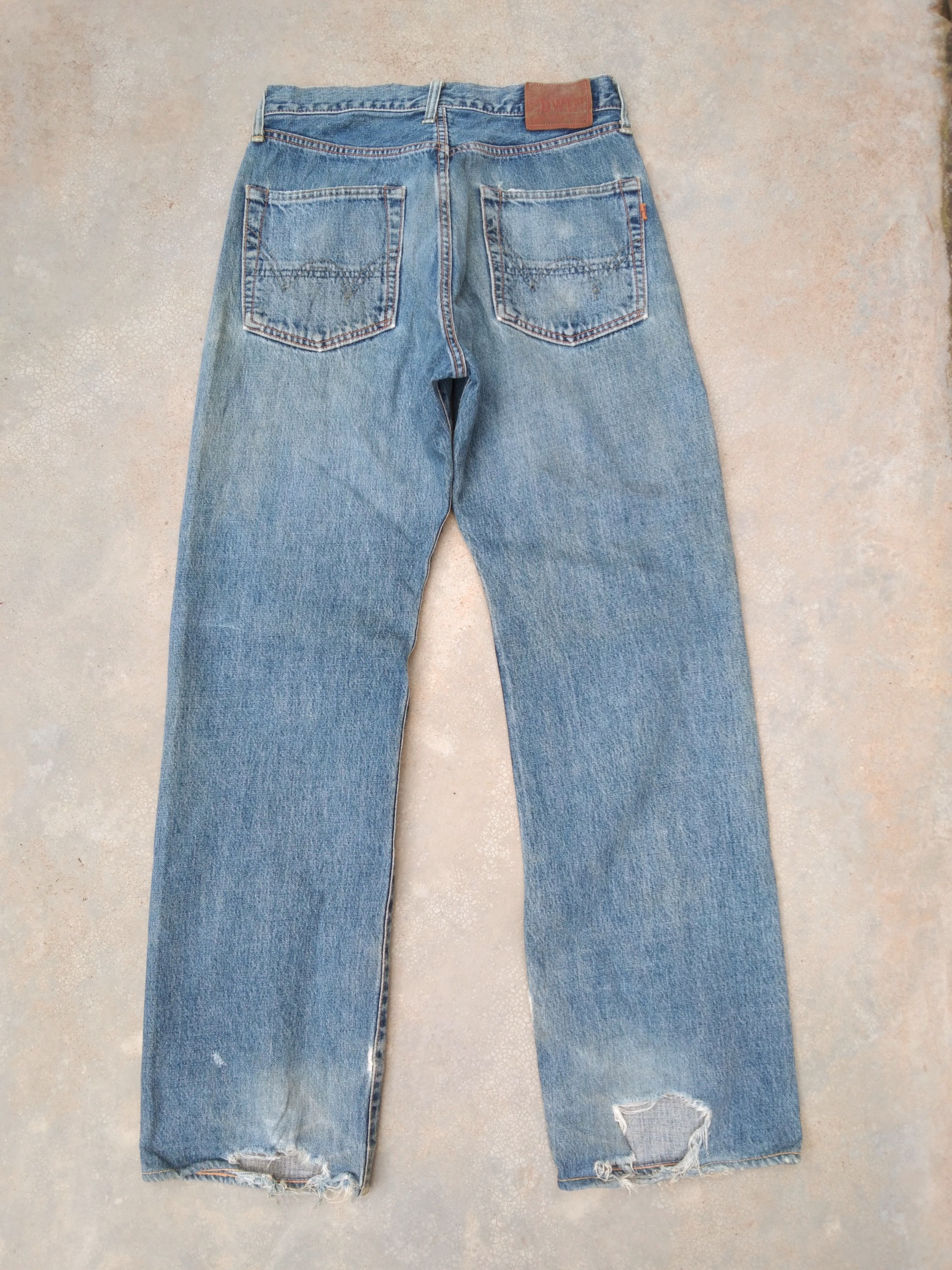 Japanese Brand × Jean × Vintage 90s Vintage Distressed Edwin Selvedge Redline Jeans 30x32 Size US 30 / EU 46 - 2 Thumbnail