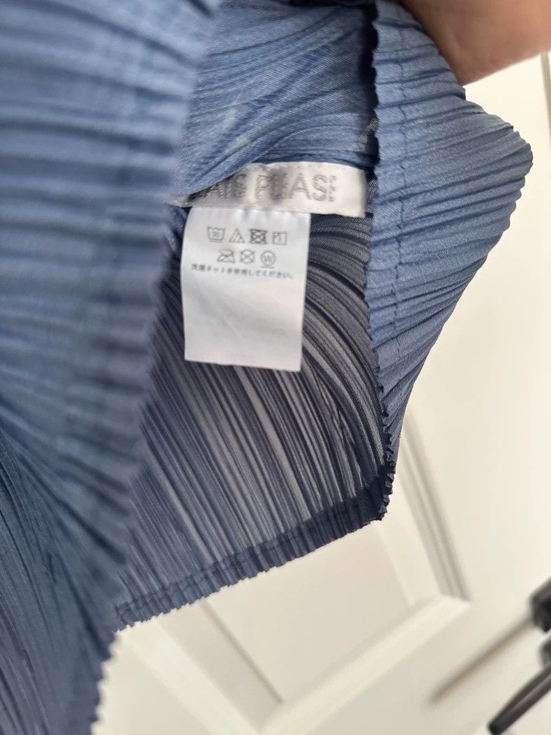 Issey Miyake Issey Miyake size:3 Blue pleated long-sleeved shirt Size M / US 6-8 / IT 42-44 - 3 Thumbnail