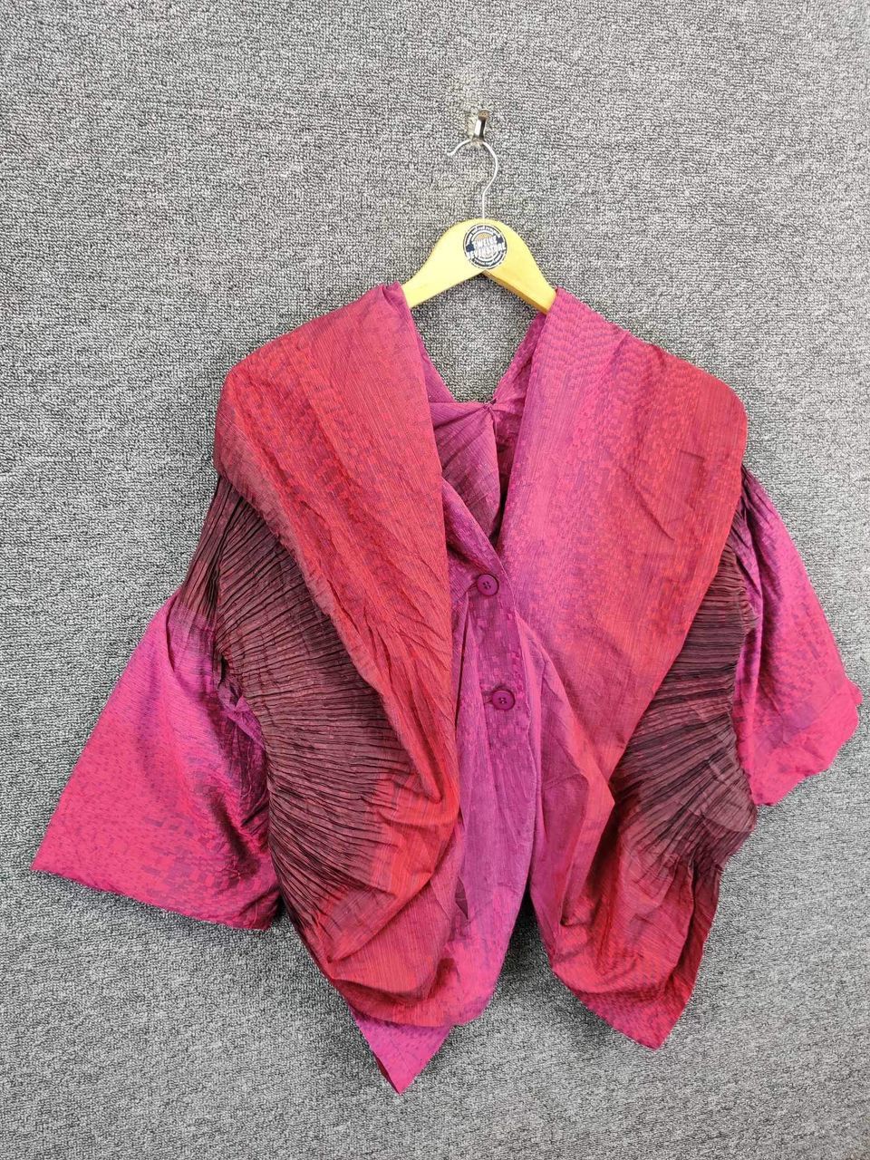 Homme Plisse Issey Miyake × Issey Miyake × Japanese Brand Vintage Issey Miyake Fete Pleated Cardigan Size US M / EU 48-50 / 2 - 7 Thumbnail