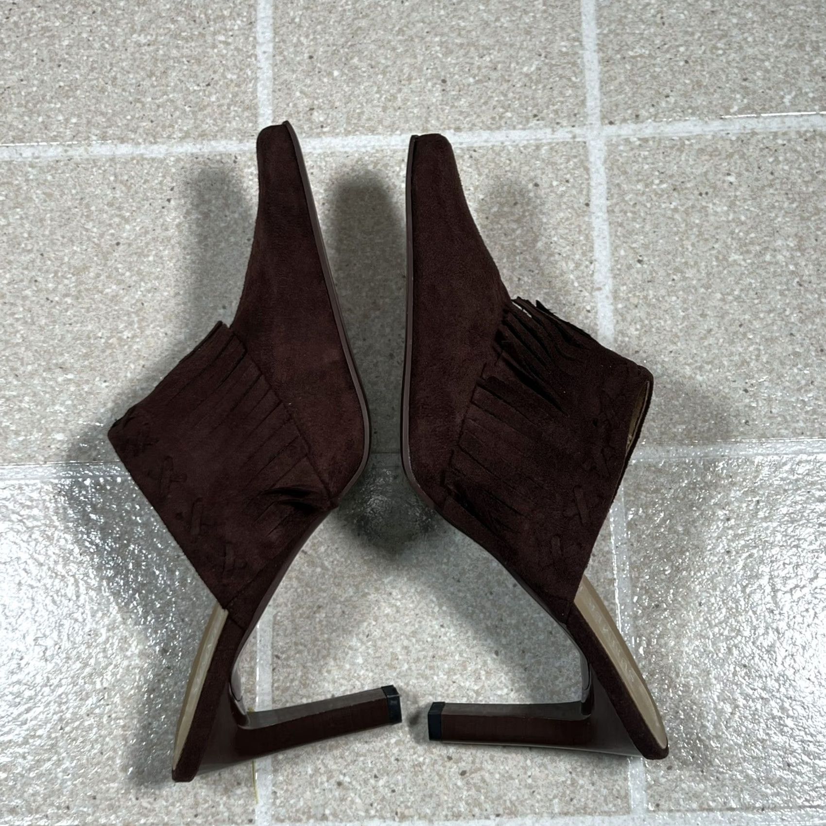Vintage Summer Rio Heel Womens Size 8 Brown Slingback Moccasin Summer Size US 8 / IT 38 - 6 Thumbnail