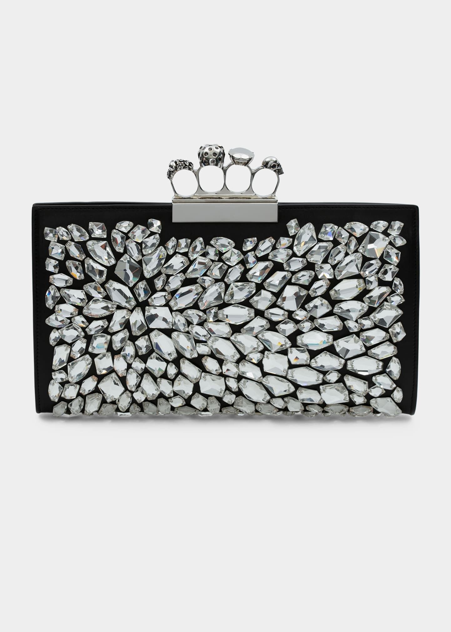 Alexander McQueen o1loc1c0225 Size: OS/Jewelled Flat Pouch in Black Size ONE SIZE - 1 Thumbnail