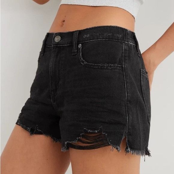 Other New Aerie Daydream Black Denim Short Sz Small S Size 24" / US 00 / IT 34 - 3 Thumbnail