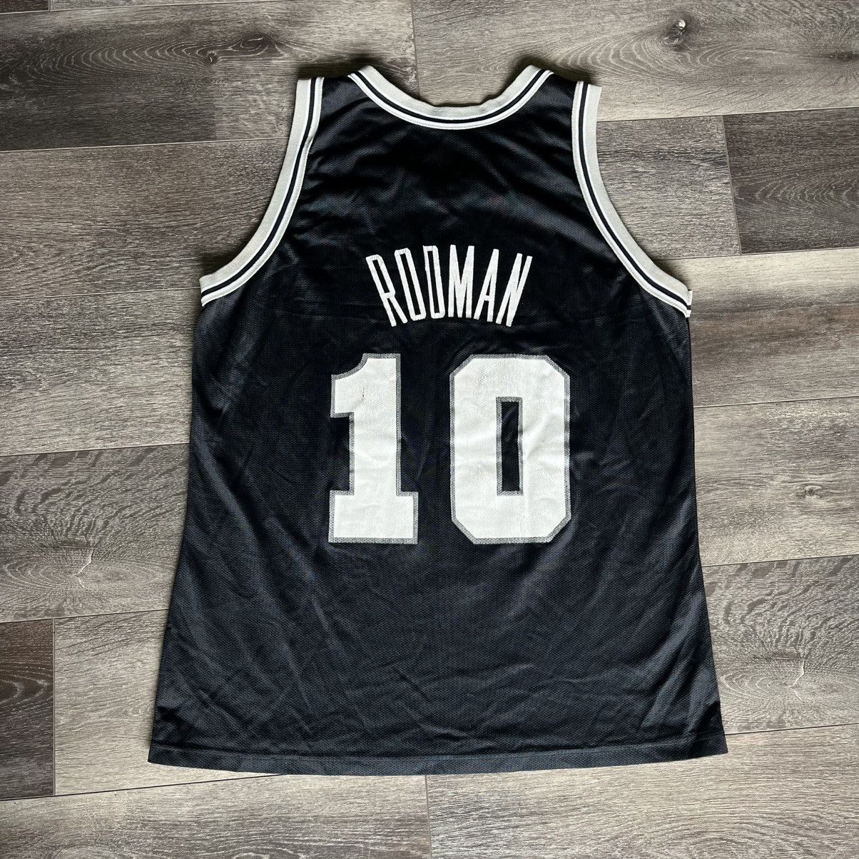 Champion × NBA × Vintage Vintage 90s NBA San Antonio Spurs Dennis Rodman Away Jersey Size US L / EU 52-54 / 3 - 1 Thumbnail