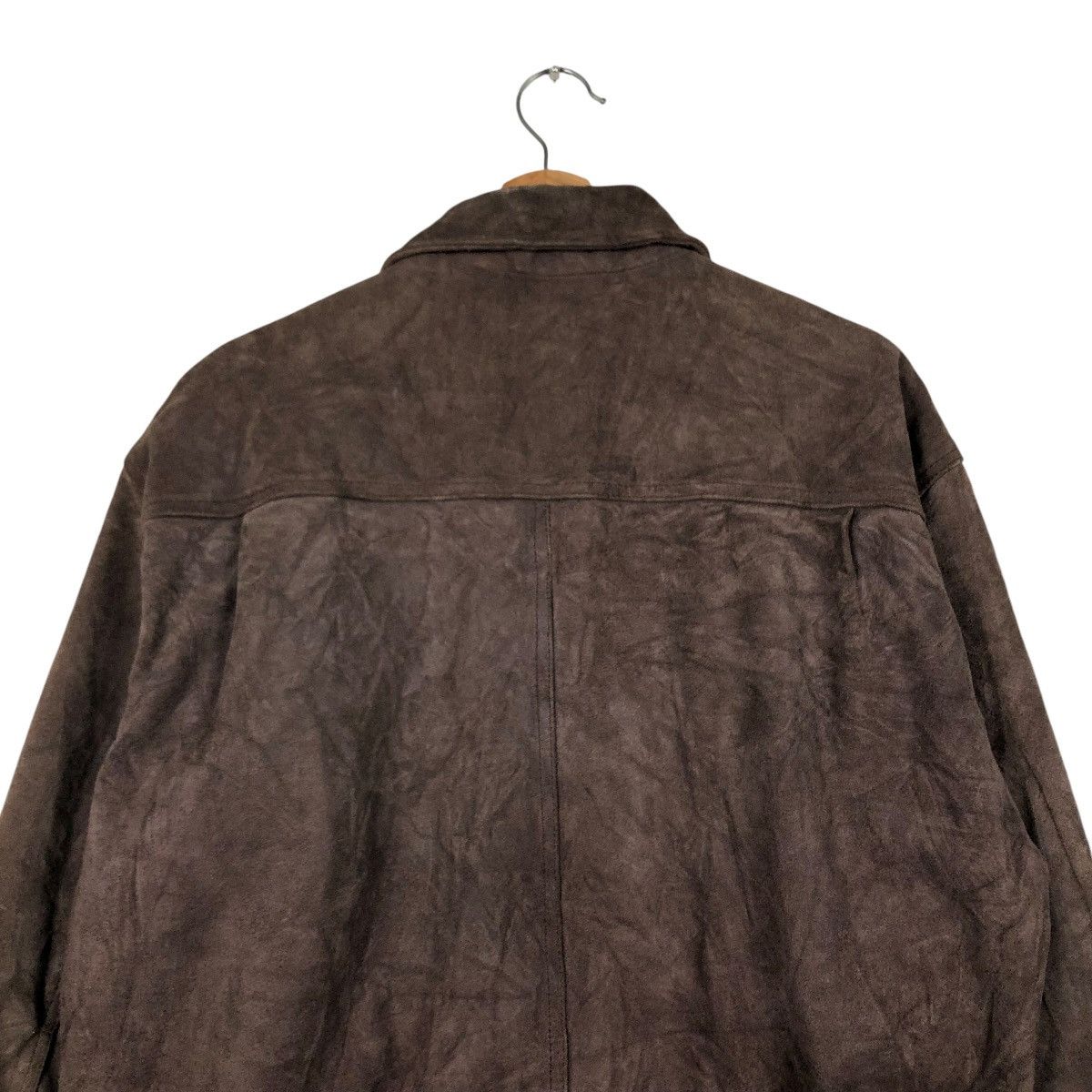 Japanese Brand 🔥VINTAGE GENUINE LEATHER JACKET COW SPLIT ISSEY MIYAKE Size US L / EU 52-54 / 3 - 11 Thumbnail
