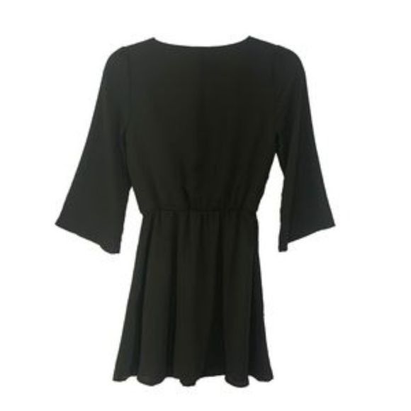 Forever 21 Forever 21 Hunter Green V-Neck Mini Dress Size S / US 4 / IT 40 - 3 Thumbnail