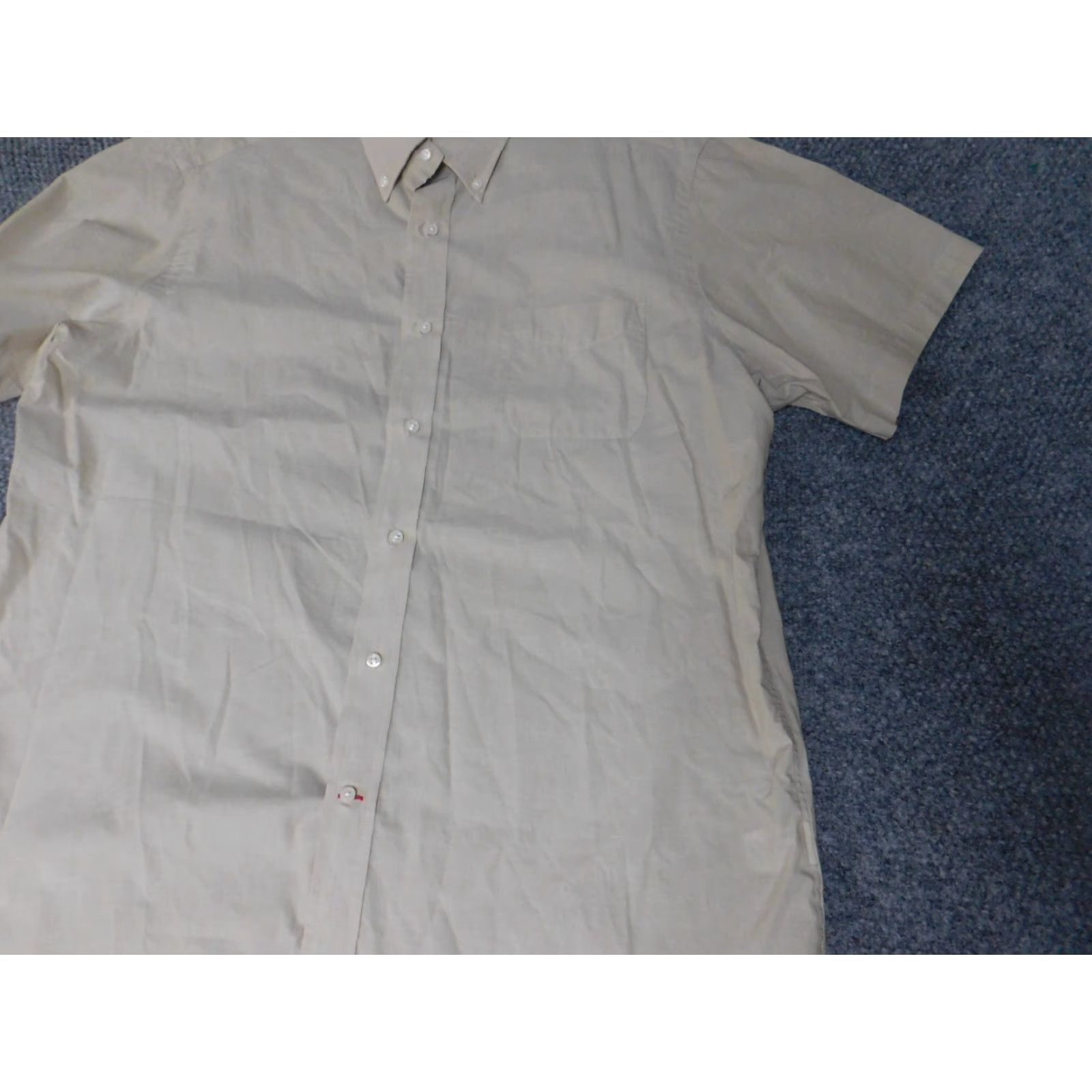 Cremieux Cremieux Shirt XL Beige Button-Down Classic Short Sleeve Collared Button-Up Mens Size US XL / EU 56 / 4 - 3 Thumbnail