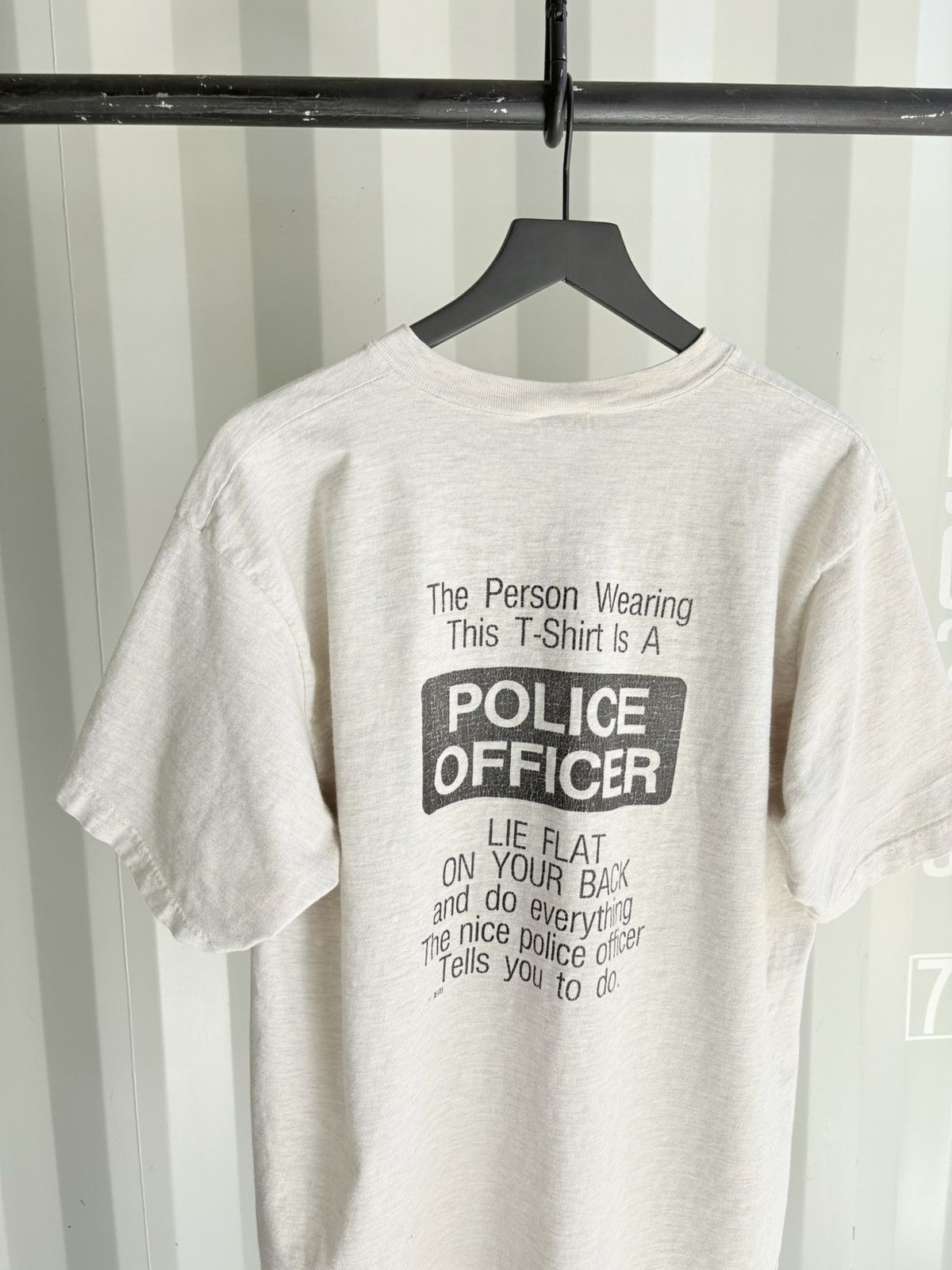 Vintage Vintage Police Shirt Lie Flat Shirt Faded Distressed Grunge Size US XL / EU 56 / 4 - 5 Thumbnail